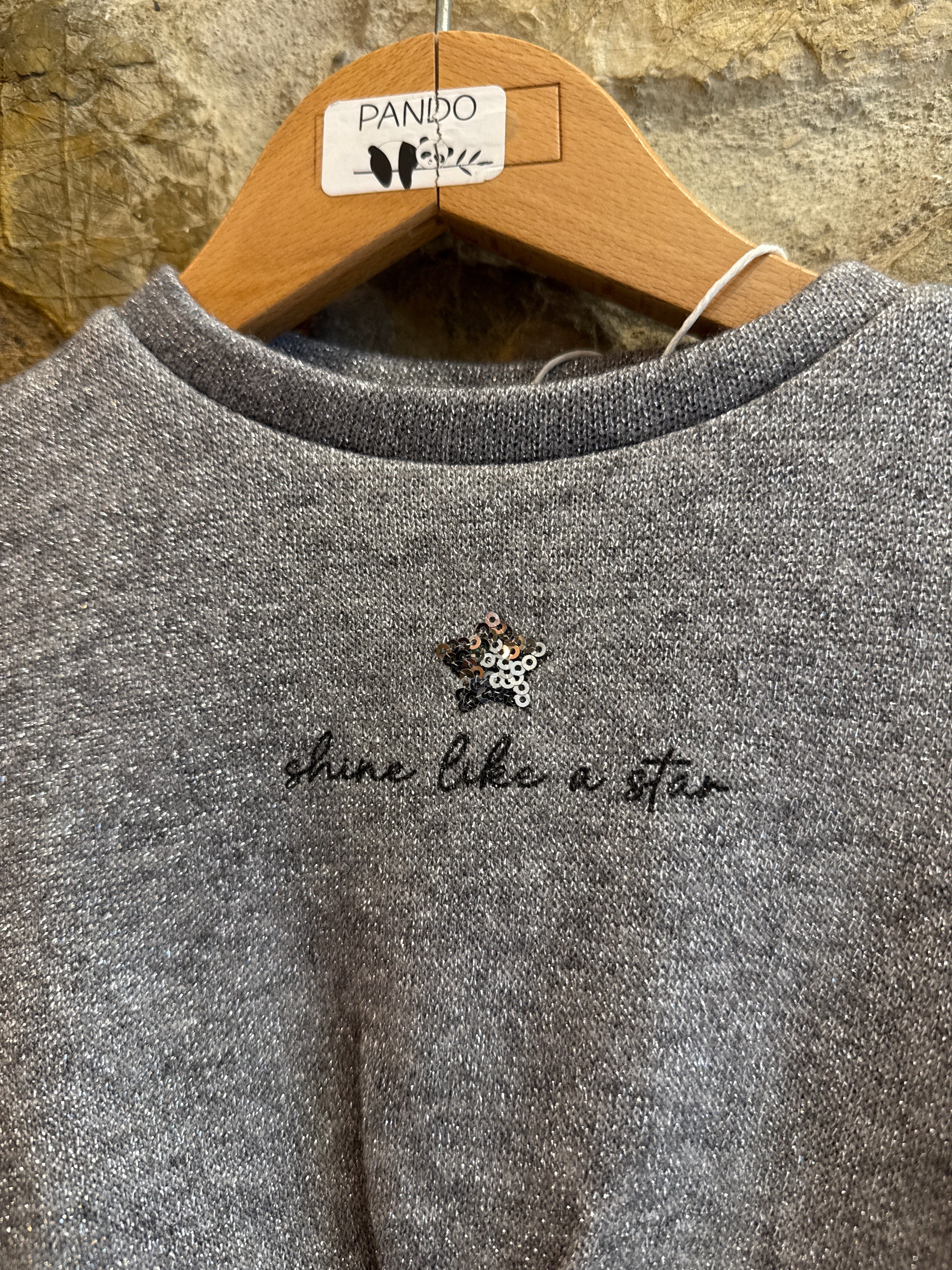 Felpa stella in lurex