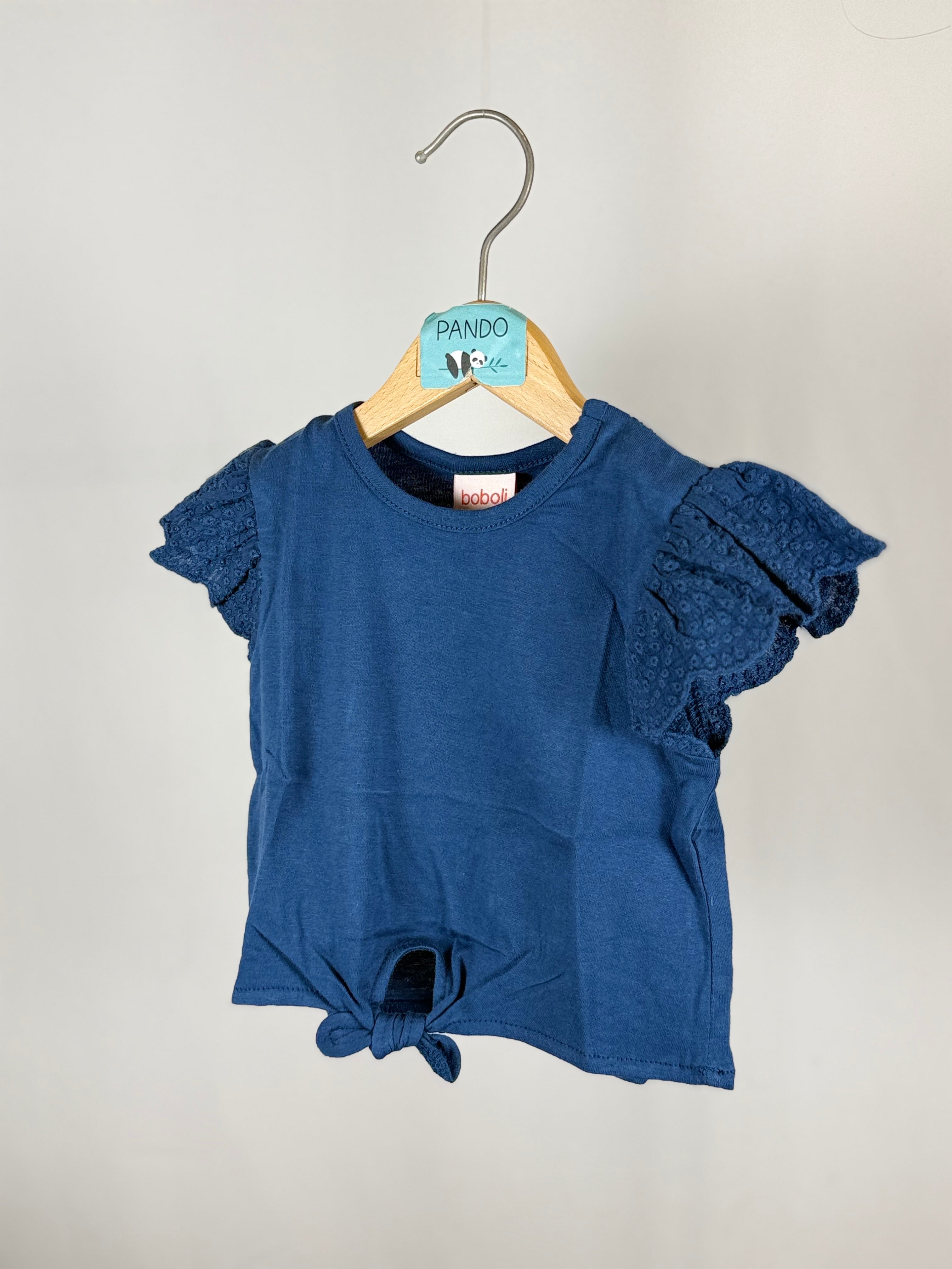 💙 T-shirt Blue Romantic con Volant Boboli