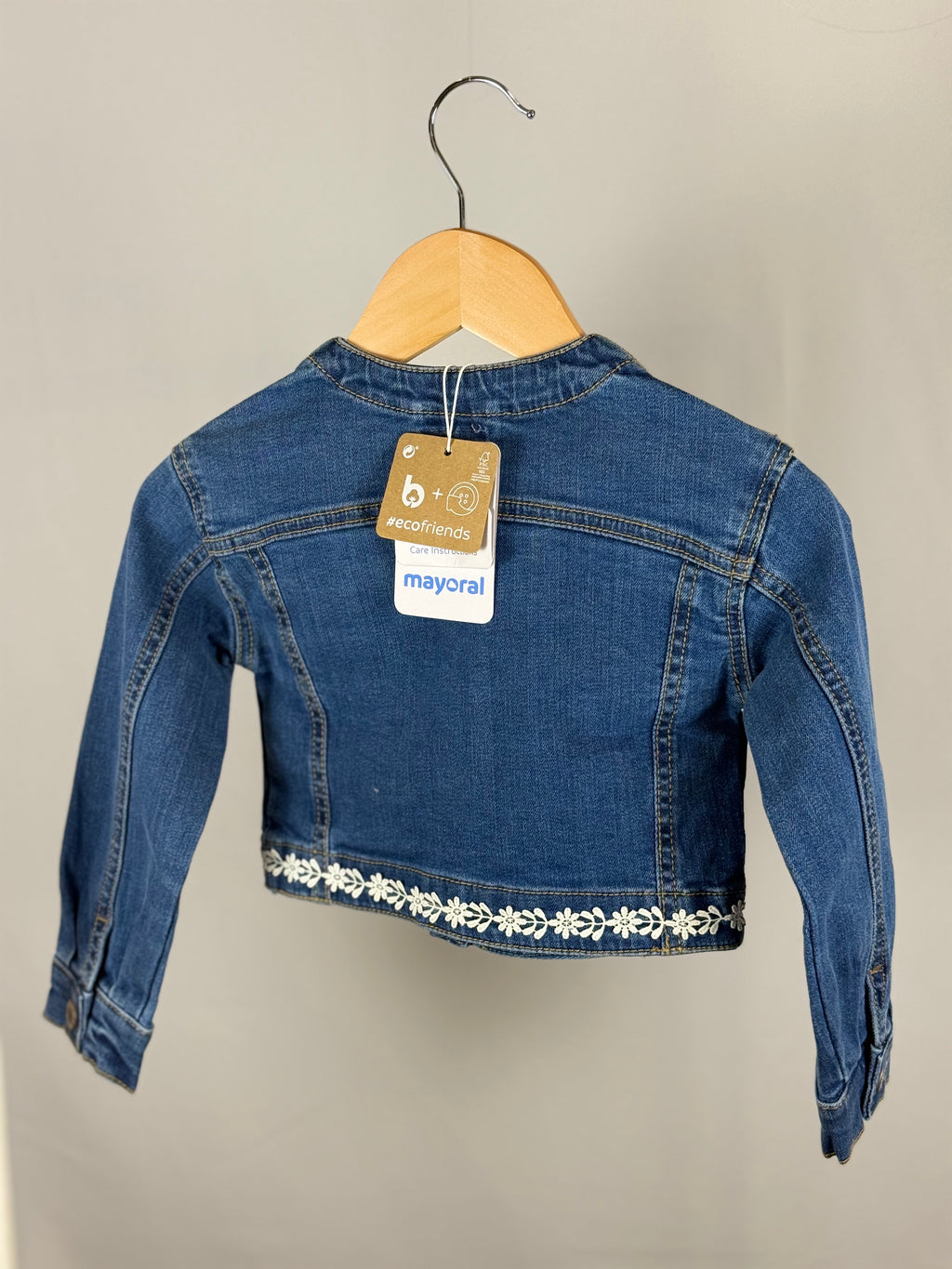 Giacca in Denim con Ricami Floreali Mayoral
