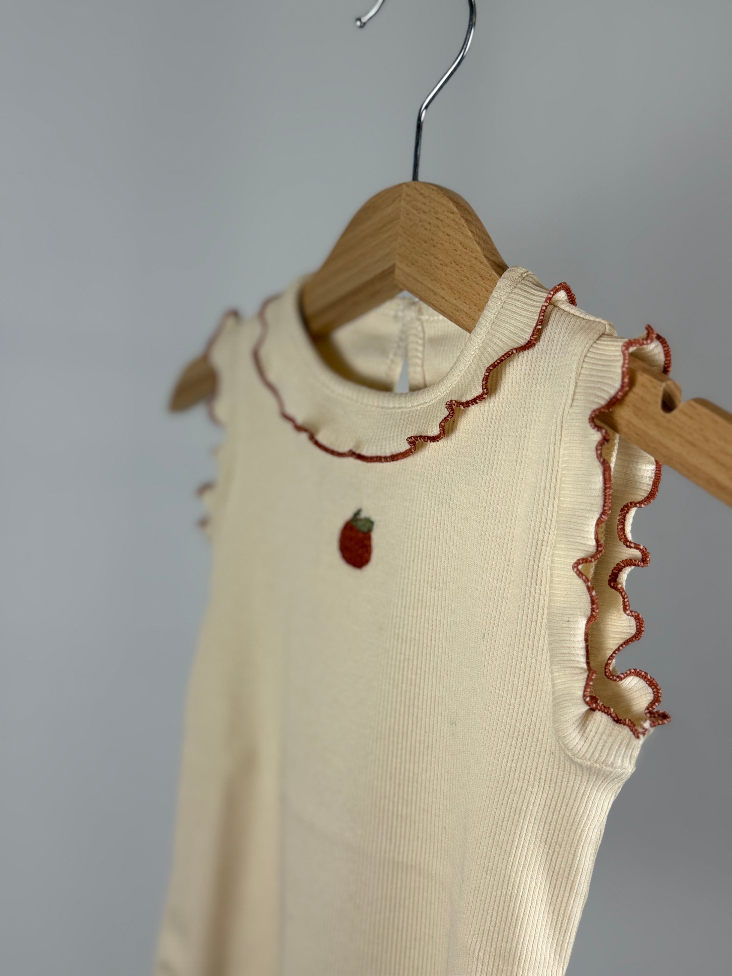 Top Costine con Ricamo Pesca – Snug