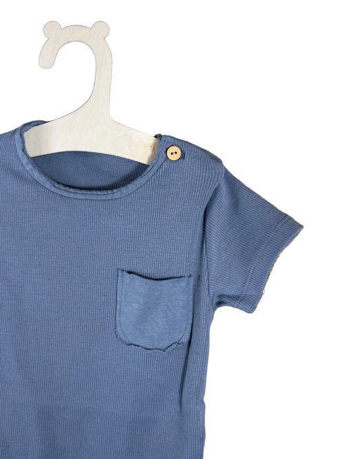 Body Neonato Azzurro Polvere “Soft Pocket”