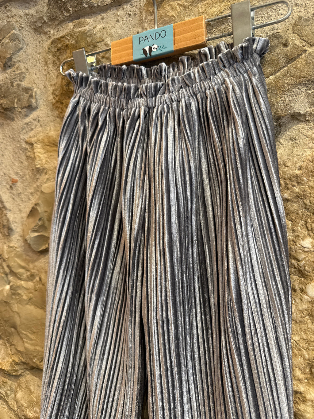 Pantapalazzo in velluto plissettati