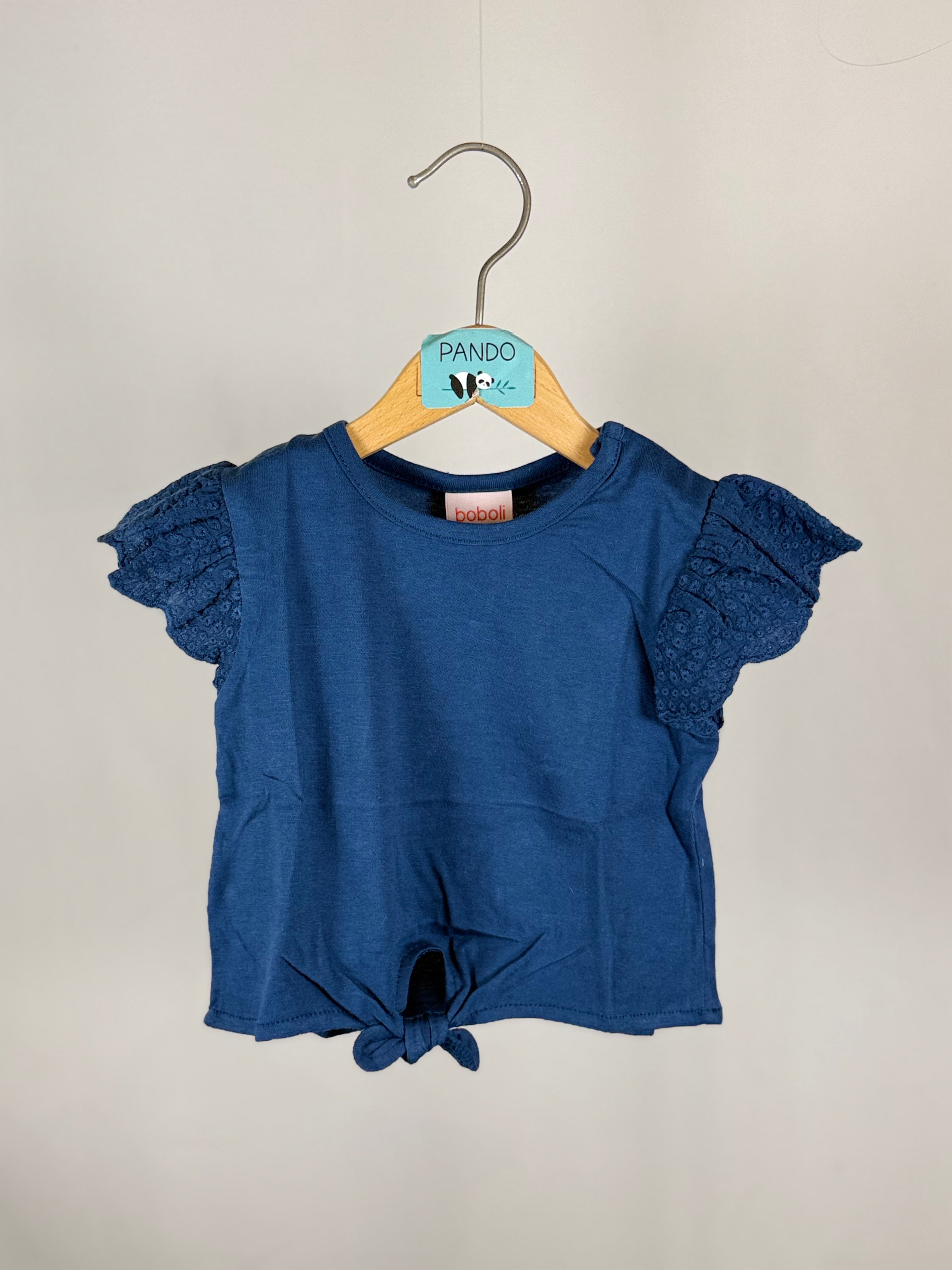 💙 T-shirt Blue Romantic con Volant Boboli