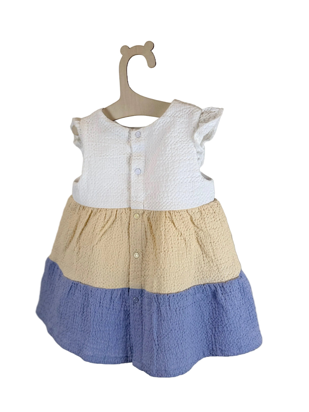 🌼 Vestitino neonata a balze color block