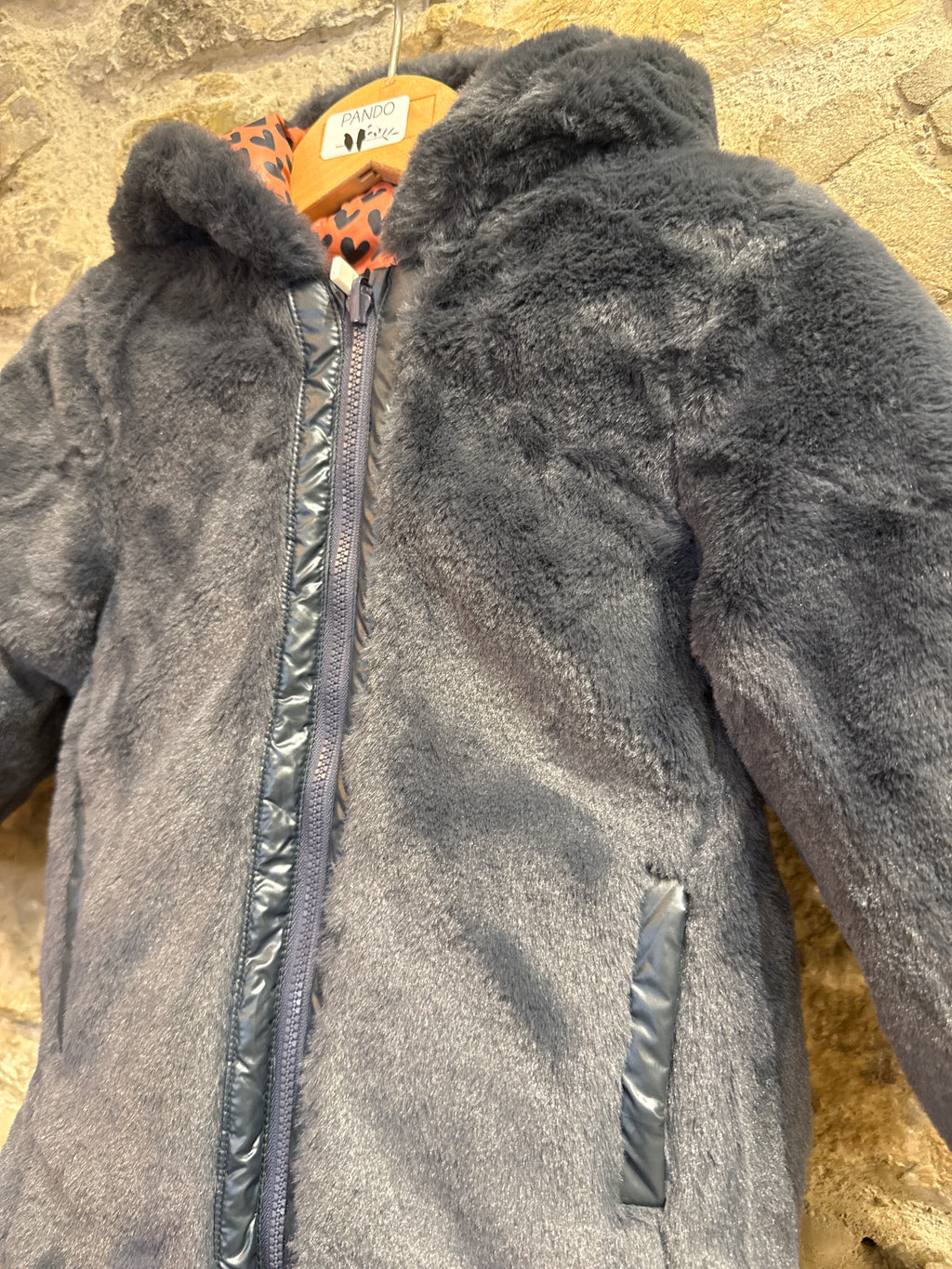 Piumino Reverce con pellicciotto