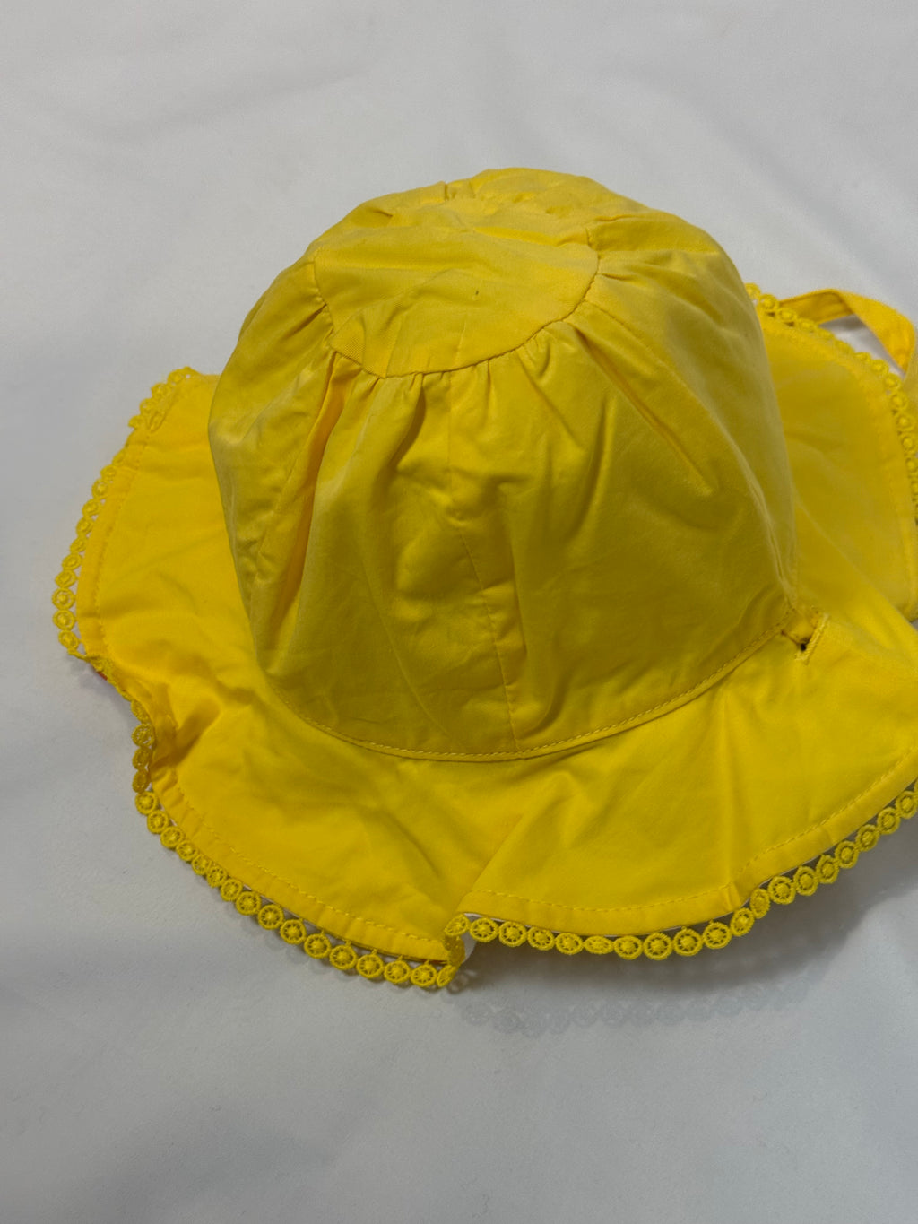 💛👒 Cappello Bambina Reversibile Giallo Sole