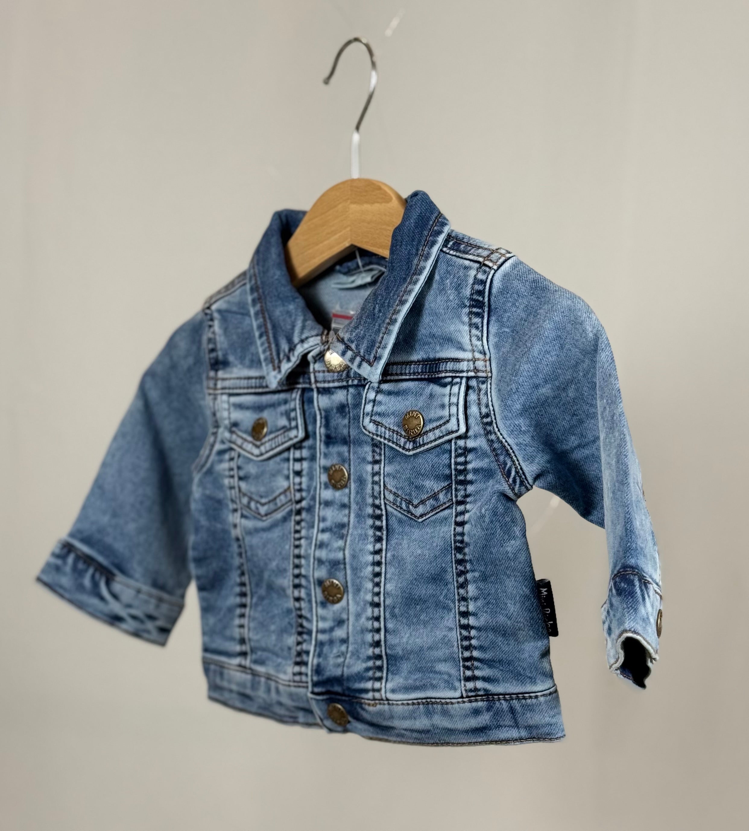 Giubbino Baby in Denim Lavaggio Chiaro