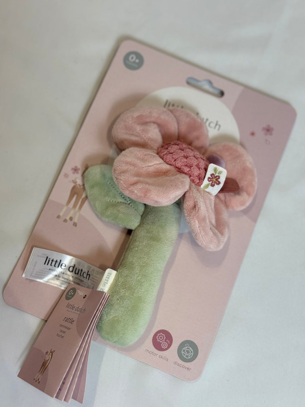 🌼 Sonaglio Fiore in Tessuto – Little Dutch Ring Rattle Flower
