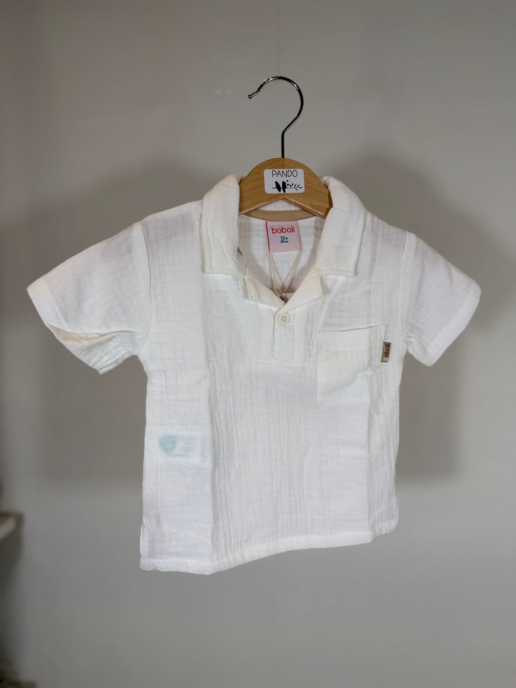 🤍 Camicia polo bambino in cotone leggero