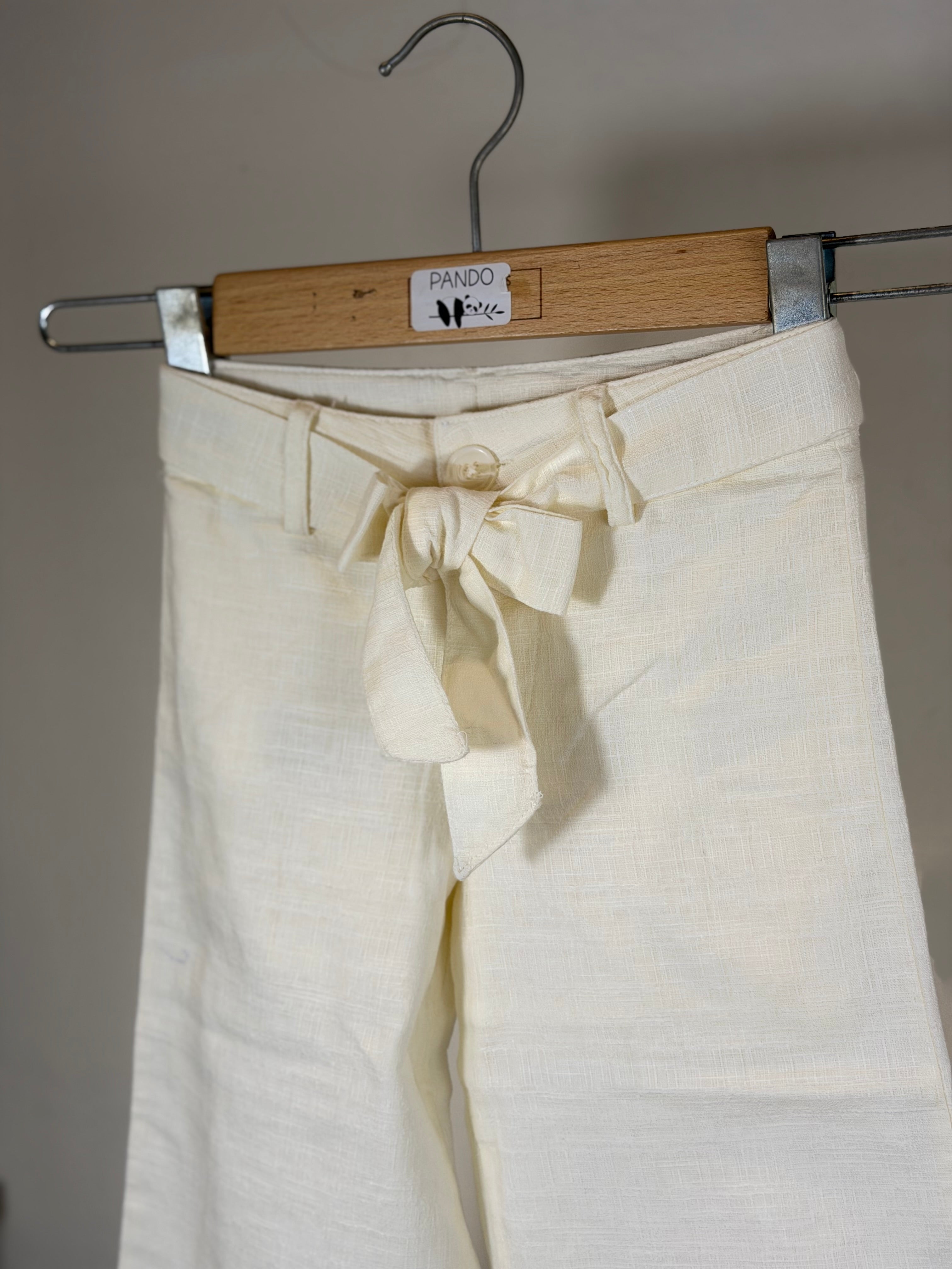 🤍 Pantalone bambina in lino leggero