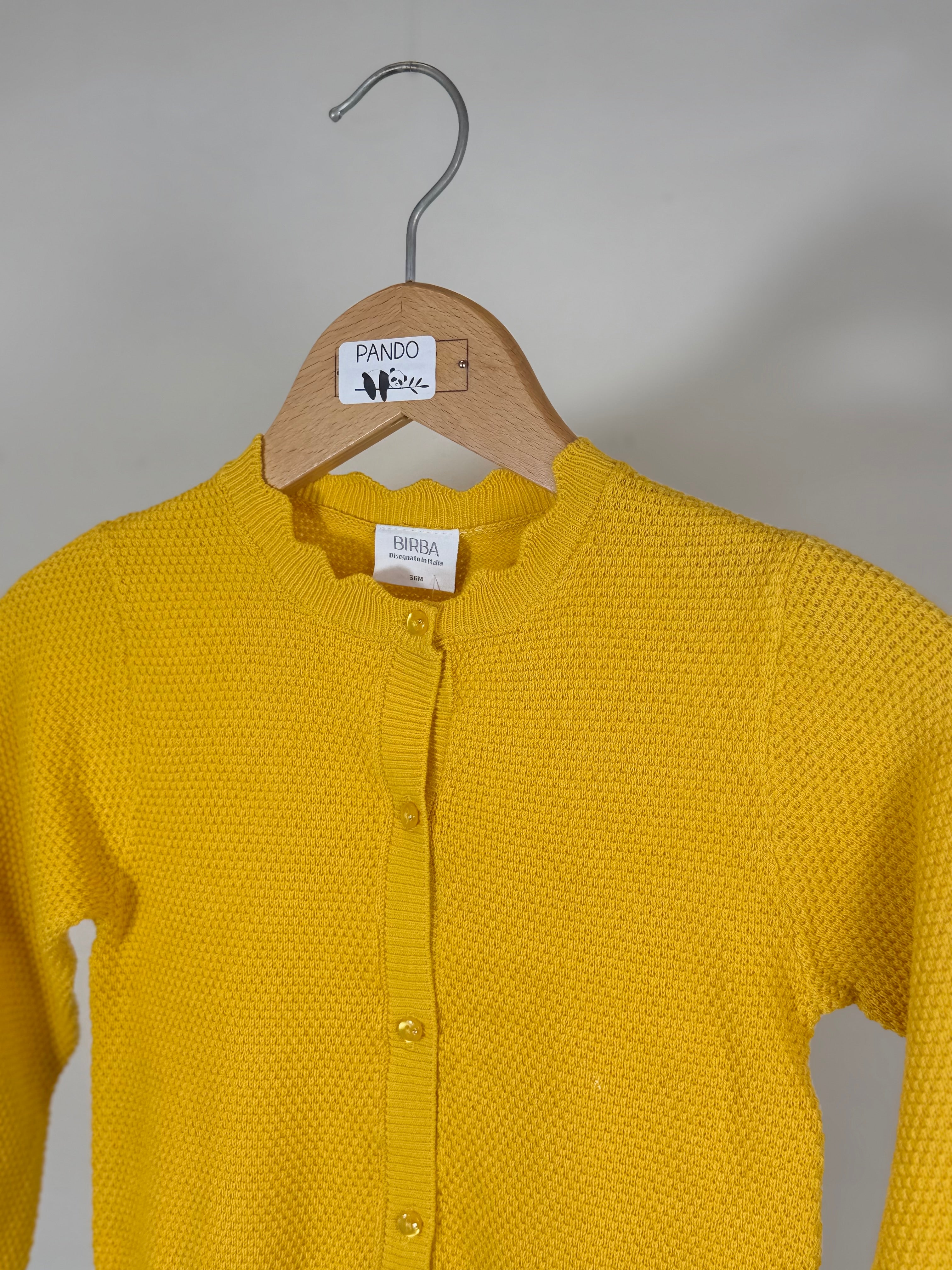 💛 Cardigan bambina giallo sole