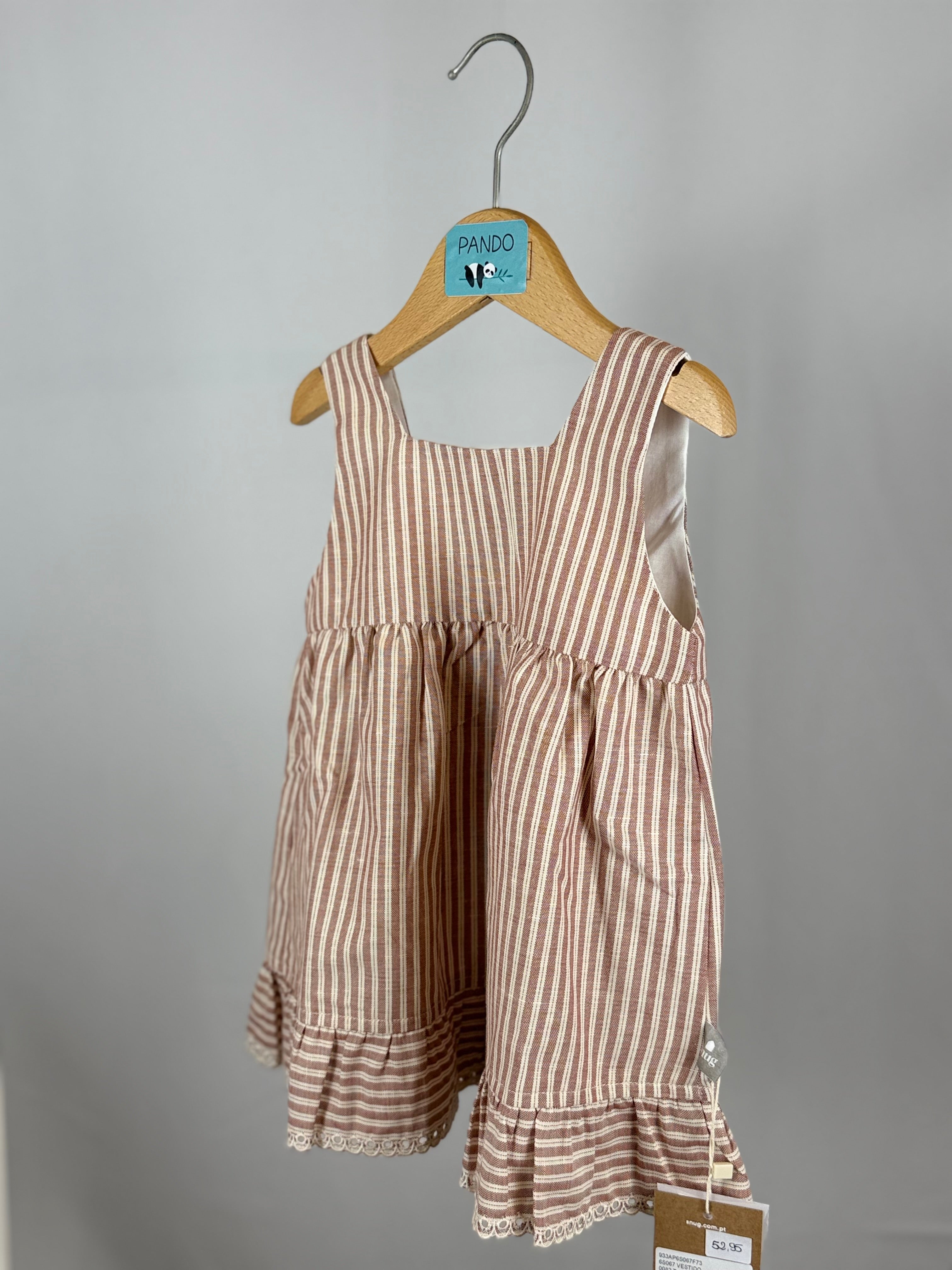 Vestito Snug “Righe d’Amore” Rosa Antico