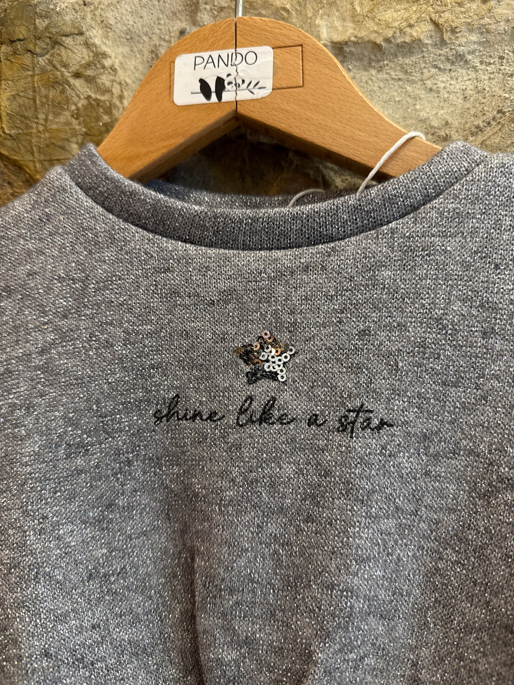 Felpa stella in lurex