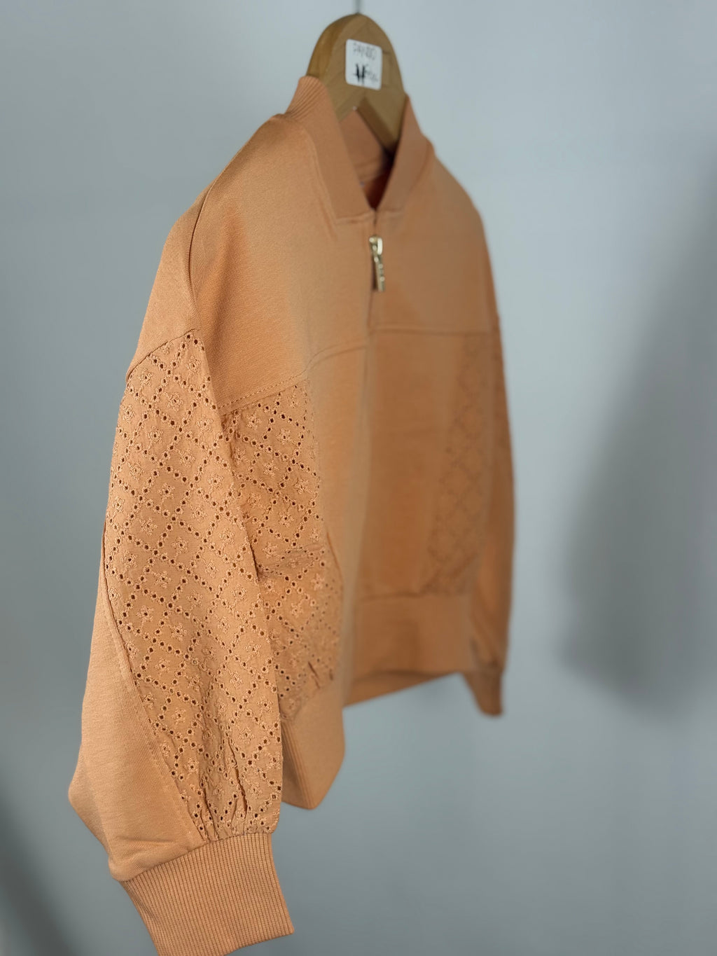Felpa Bomber con Inserti in Pizzo Sangallo Mayoral