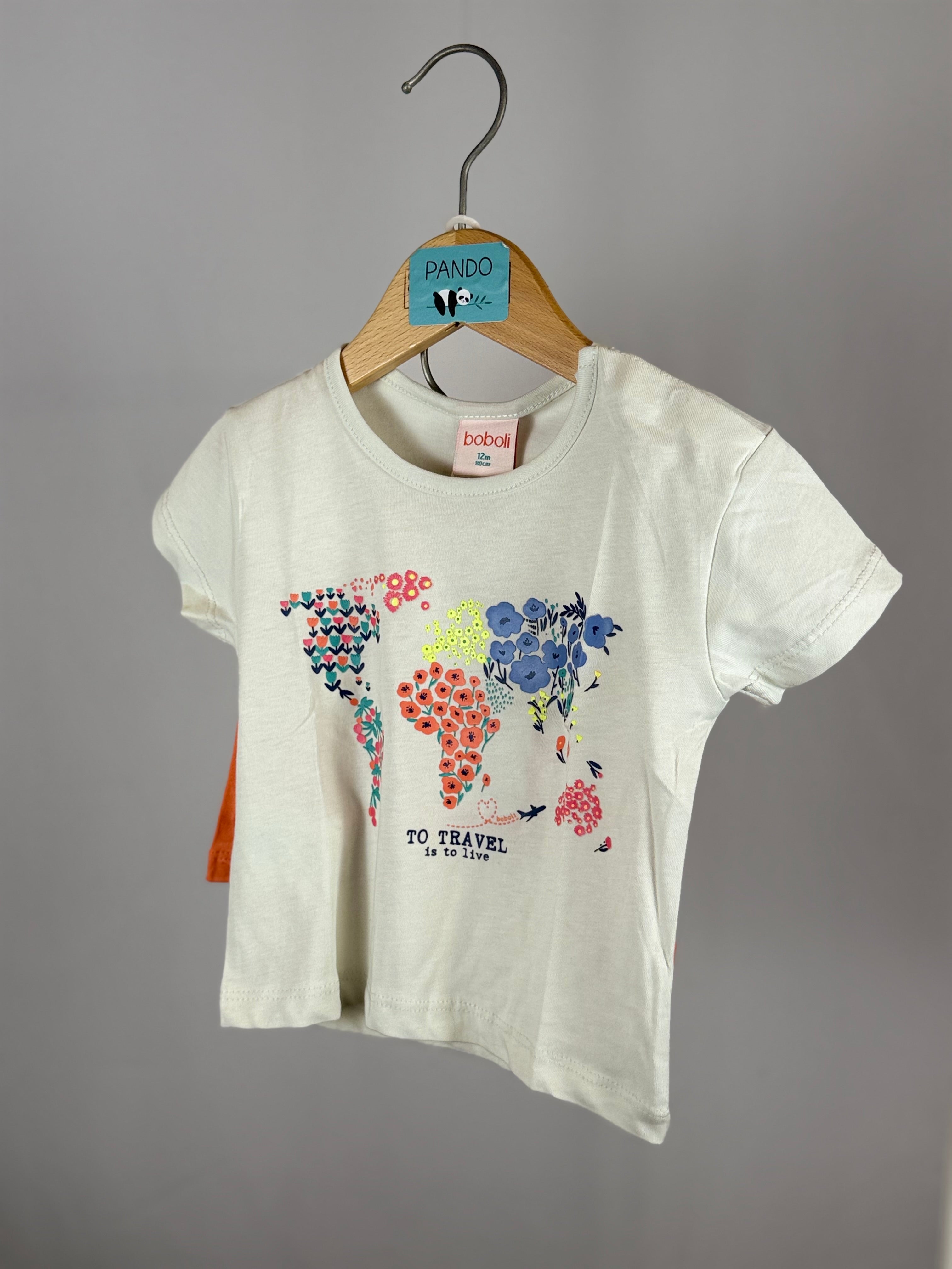 Completo Bambina “Flower World” – T-shirt + Shorts Boboli