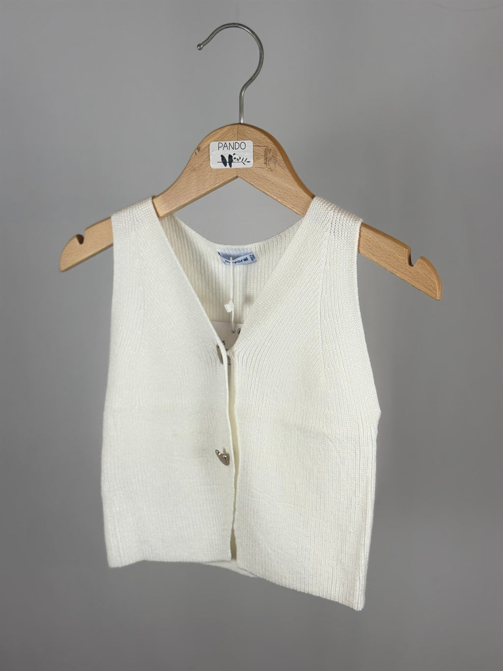 Gilet in Maglia Bianco Elegante Mayoral