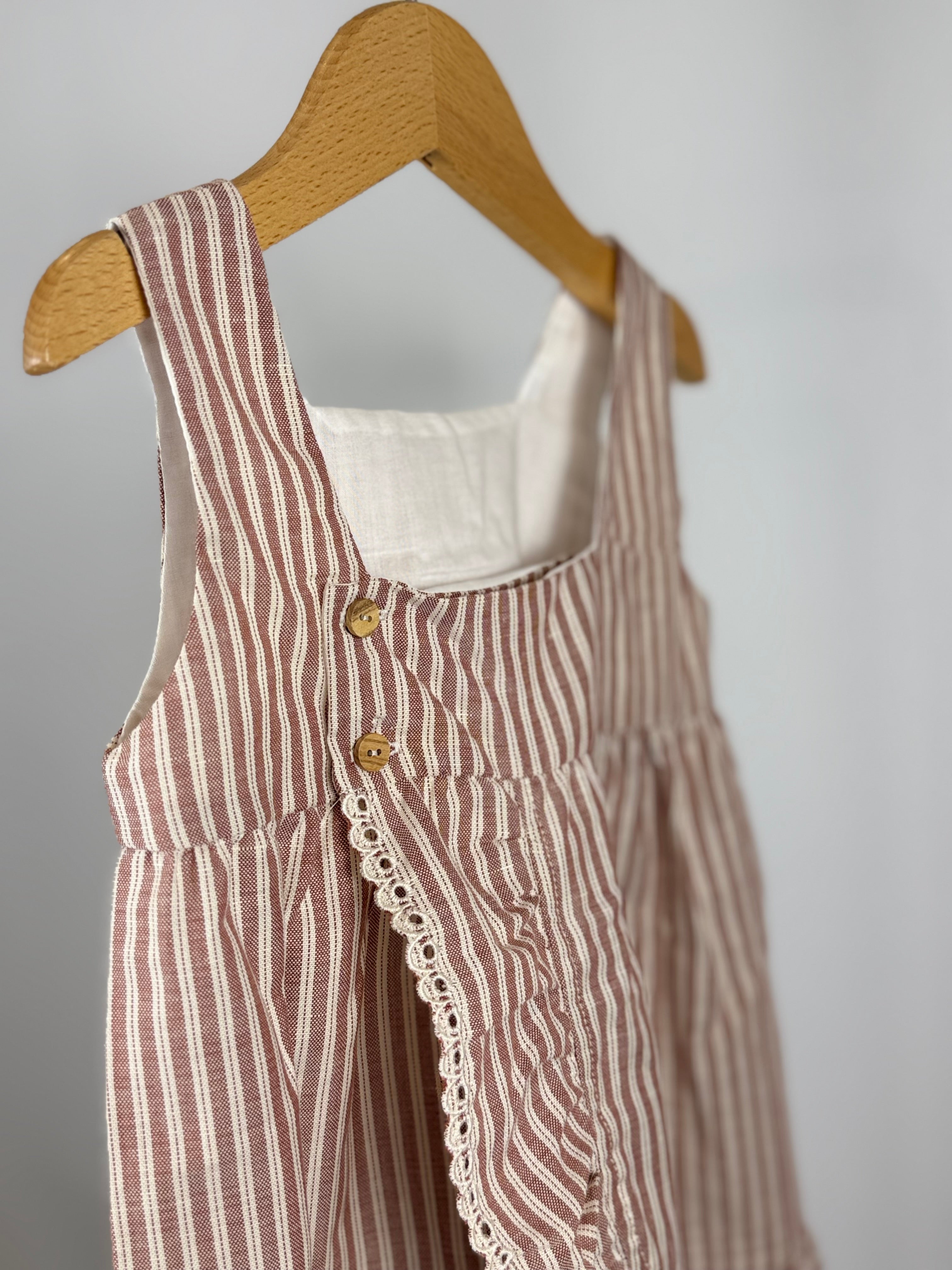 Vestito Snug “Righe d’Amore” Rosa Antico