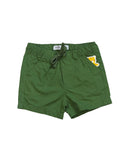 Shorts bambino verde con elastico e coulisse