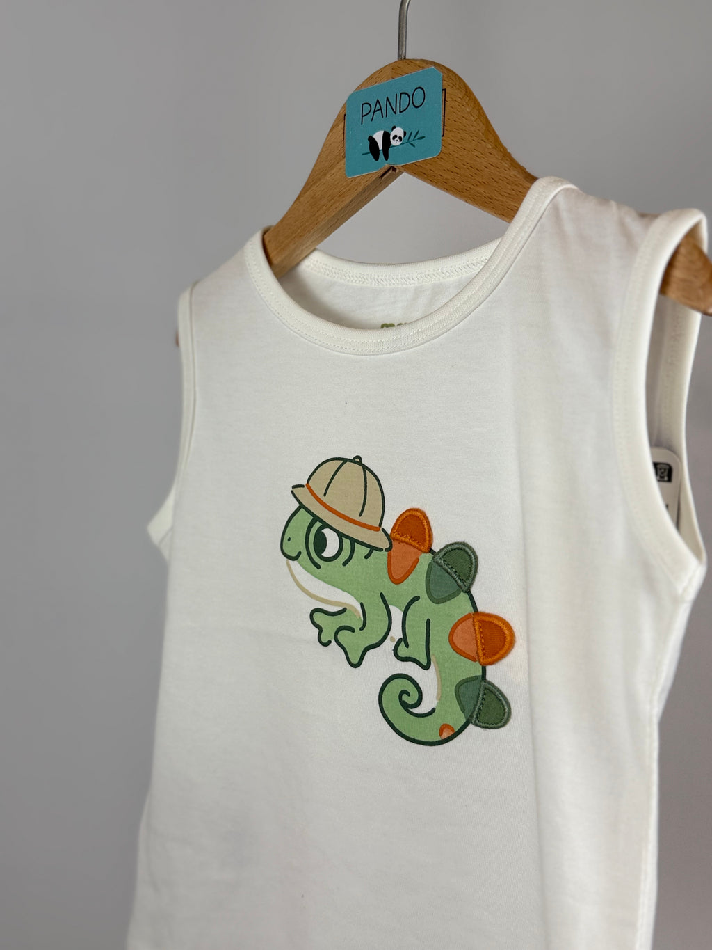 🦎 Canotta Baby Camaleonte Adventure Bianca Mayoral
