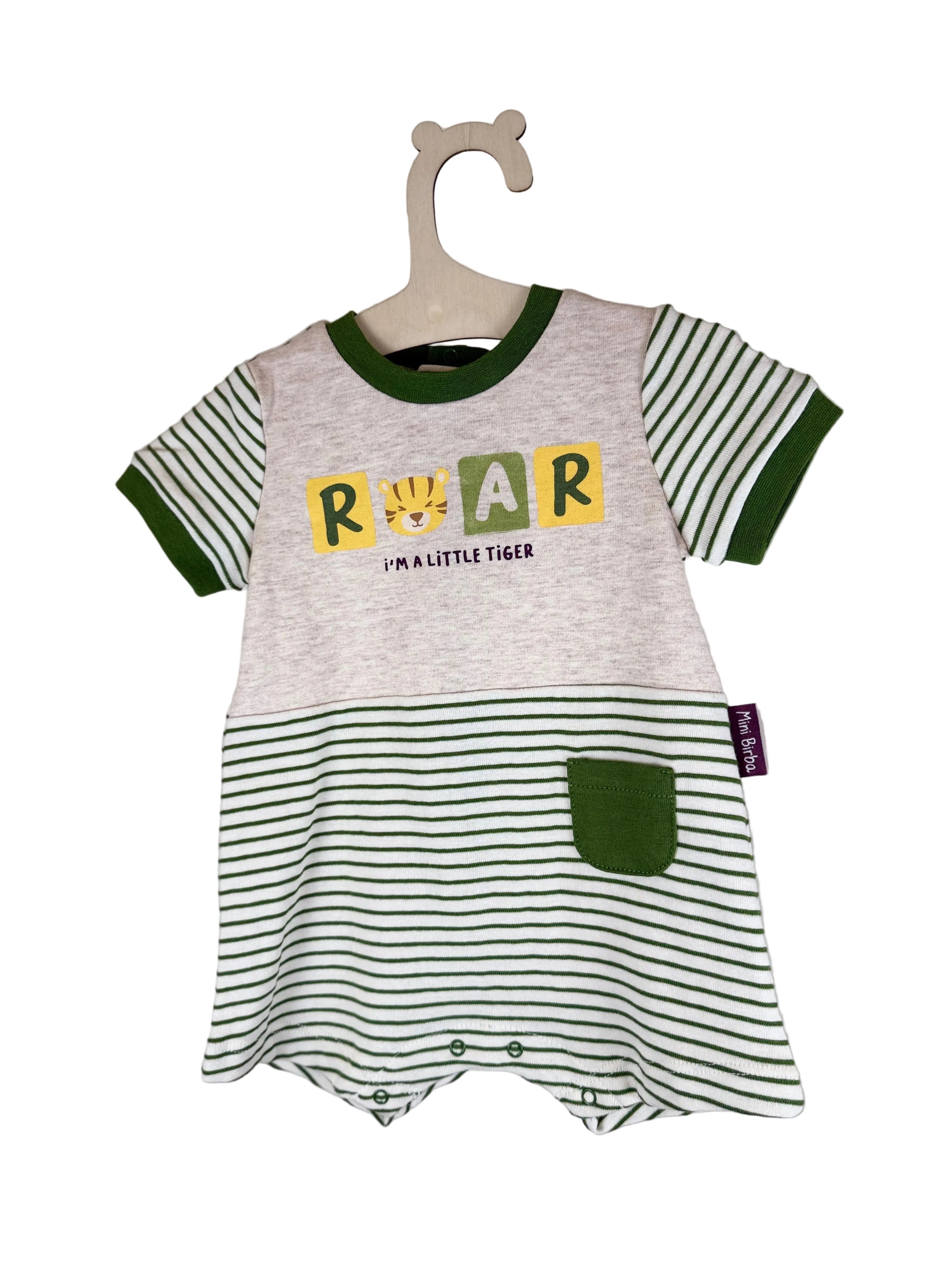 🐯 Pagliaccetto neonato con stampa “Roar”