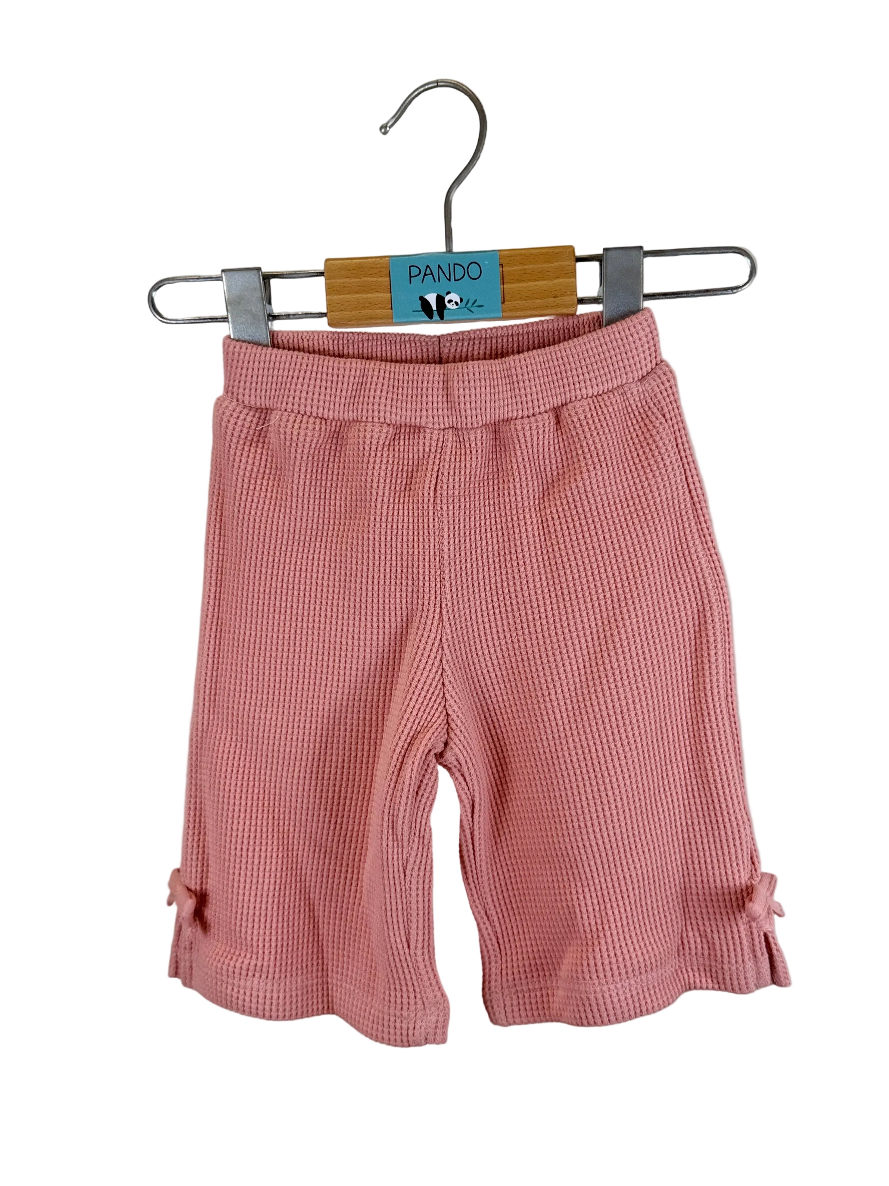 🌸 Pantaloncino neonata in maglia rosa
