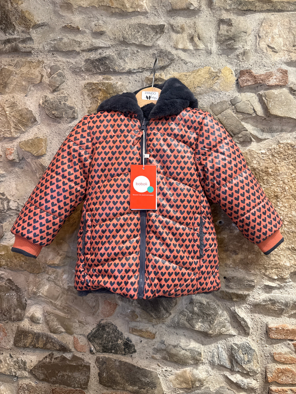 Piumino Reverce con pellicciotto