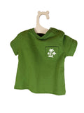 🌿 T-shirt neonato con taschina palmine
