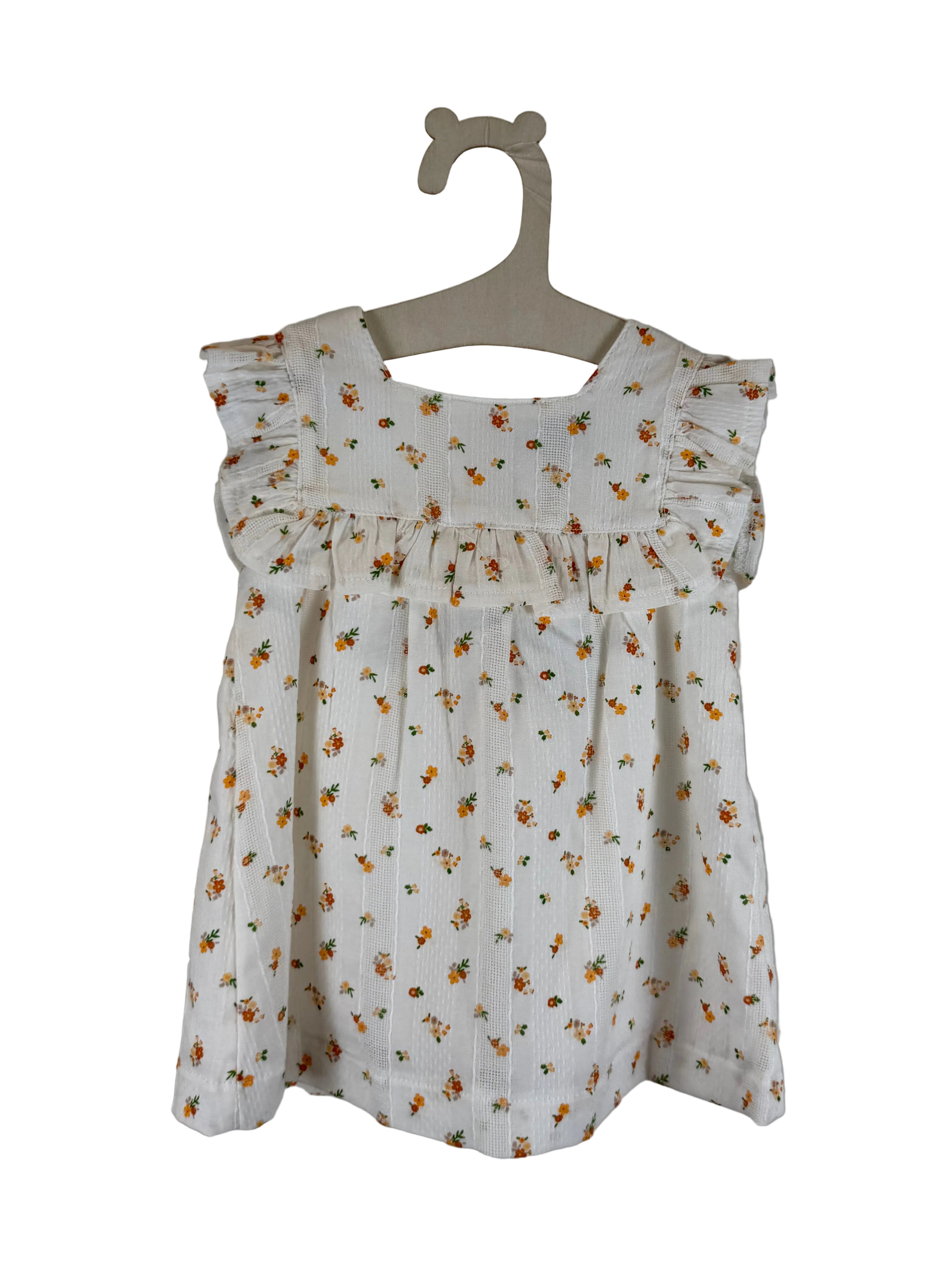 🌼 Blusa neonata con stampa floreale
