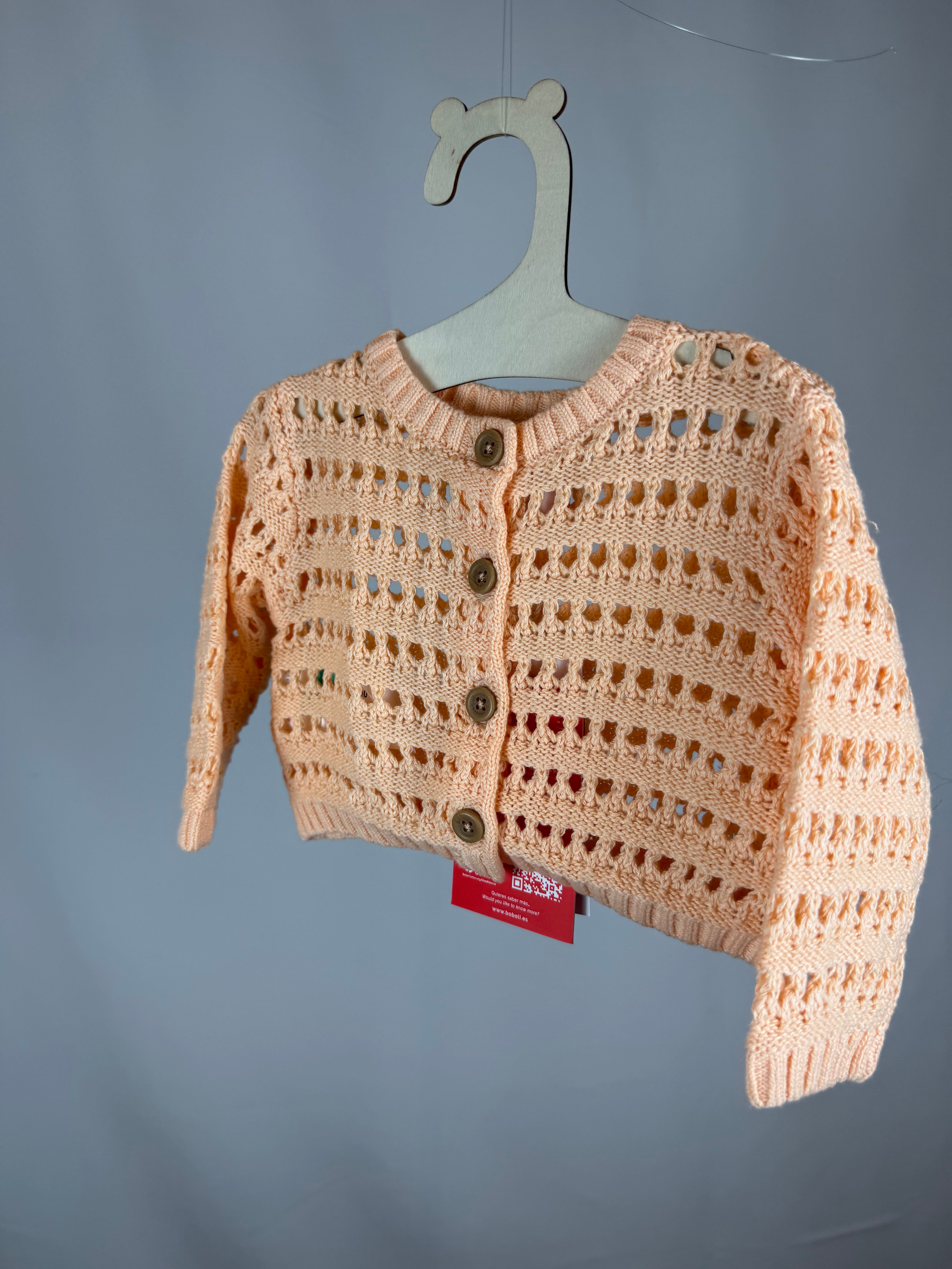 Cardigan Traforato “Peach Light” Boboli