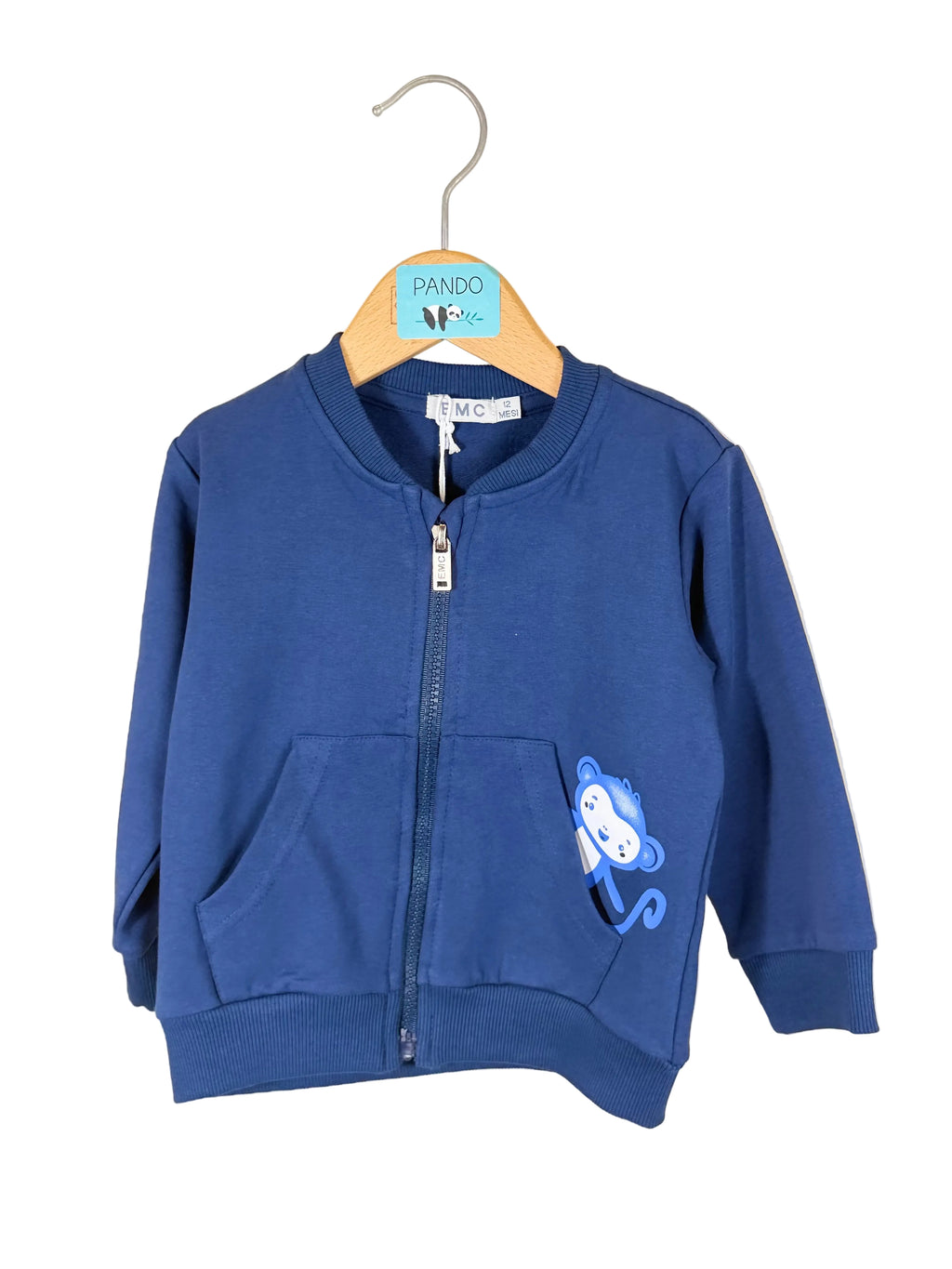 💙 Felpa bimbo con zip e stampa