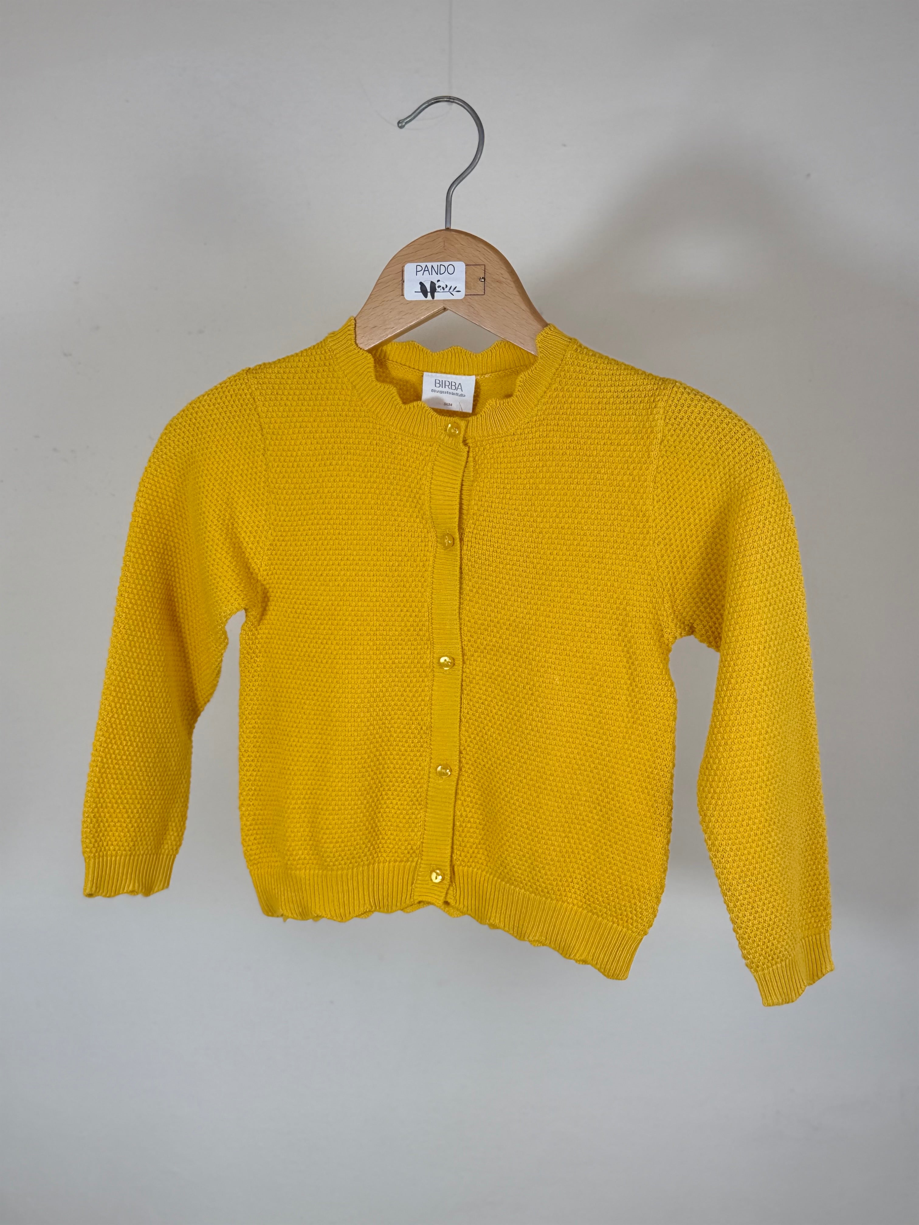 💛 Cardigan bambina giallo sole
