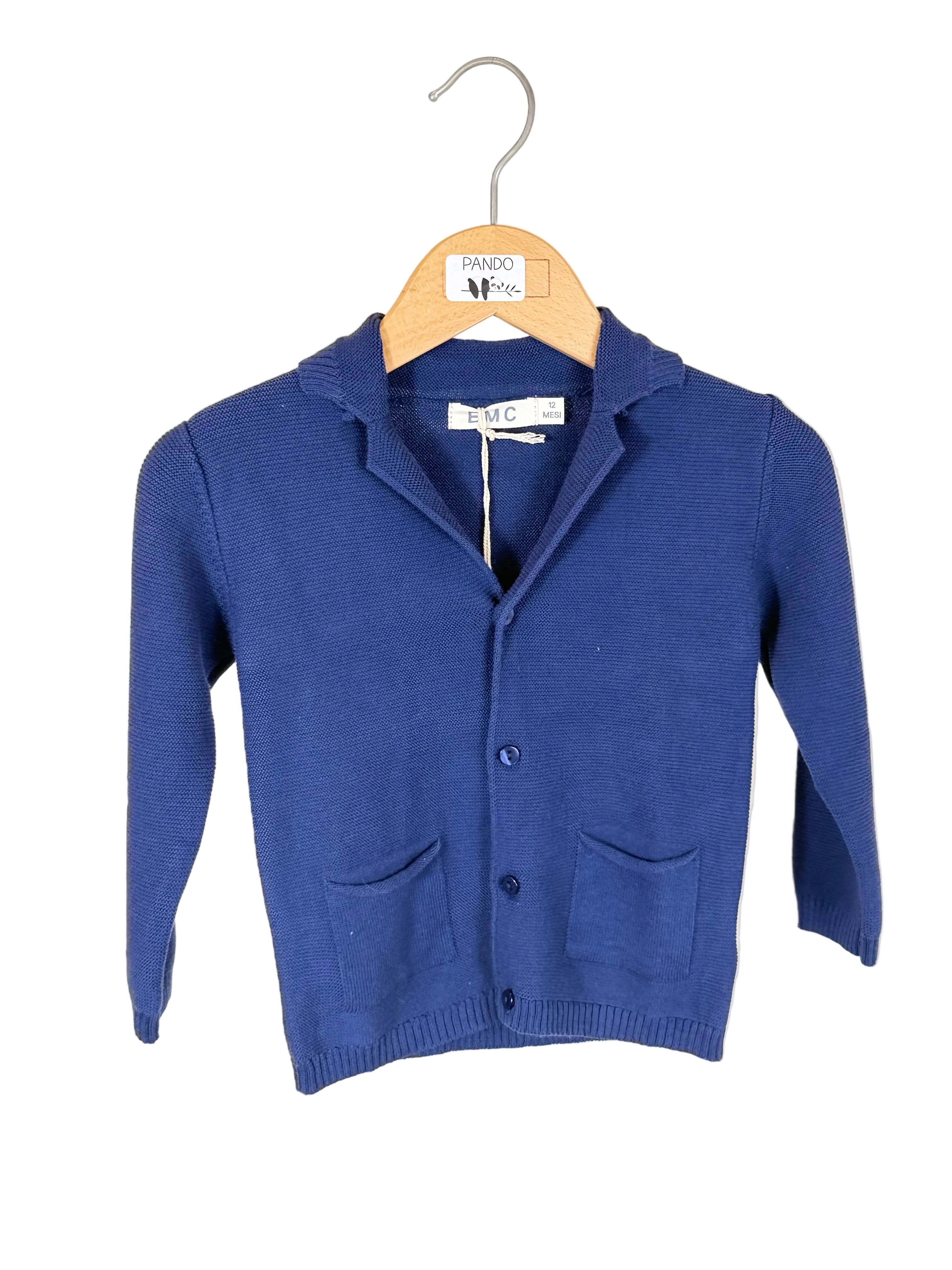 💙 Cardigan bambina blu stile blazer