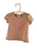💗 T-shirt neonata con cuore floreale