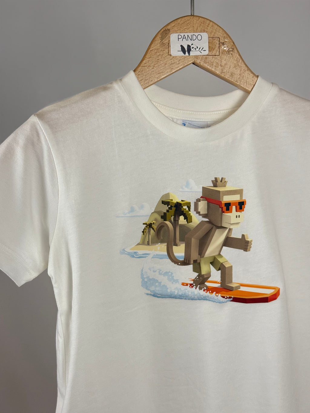 T-shirt in Cotone Stampa Scimmietta Surf Mayoral