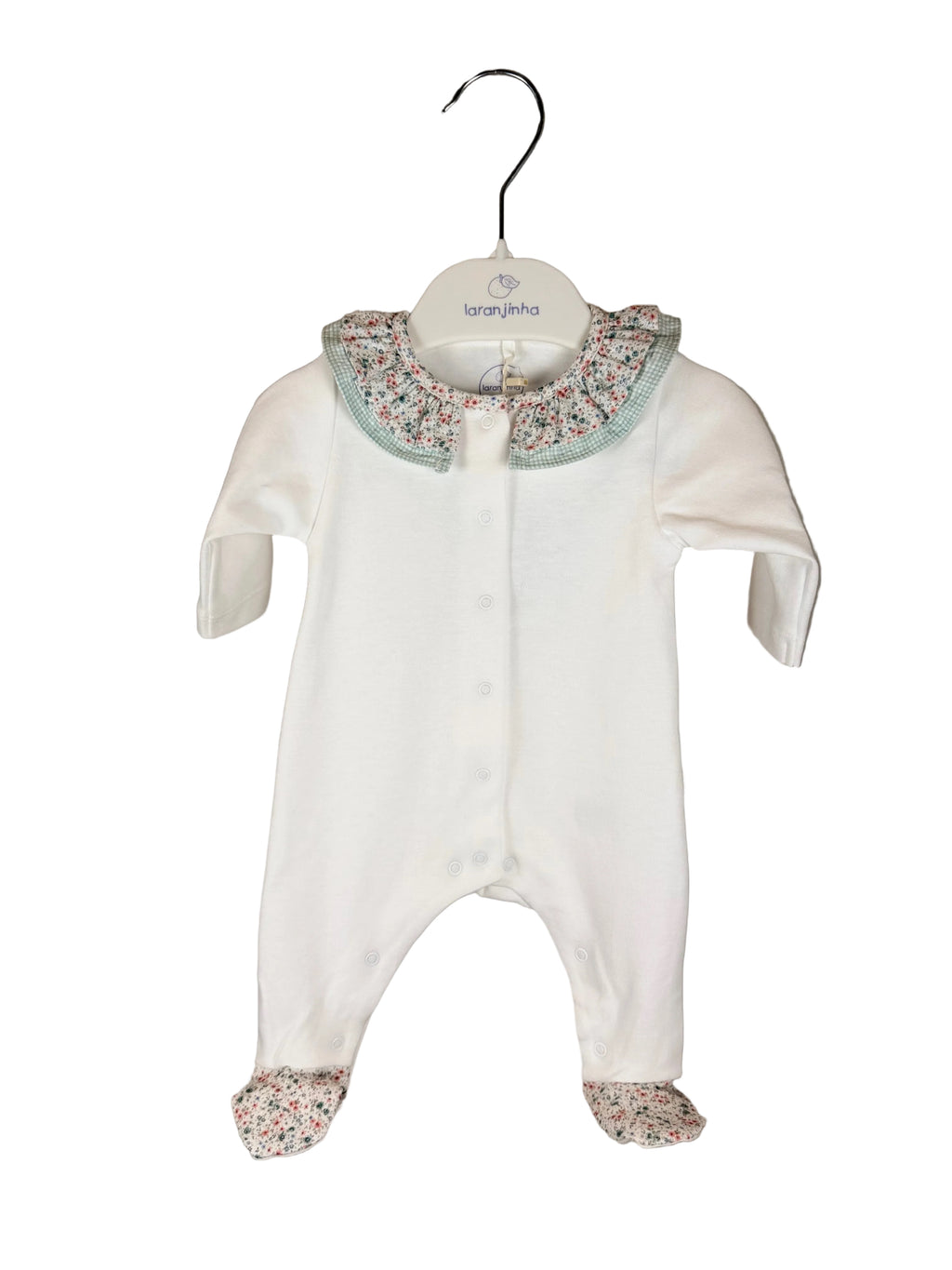 🌸 Tutina neonato con colletto floreale