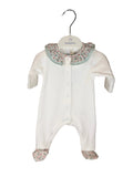 🌸 Tutina neonato con colletto floreale
