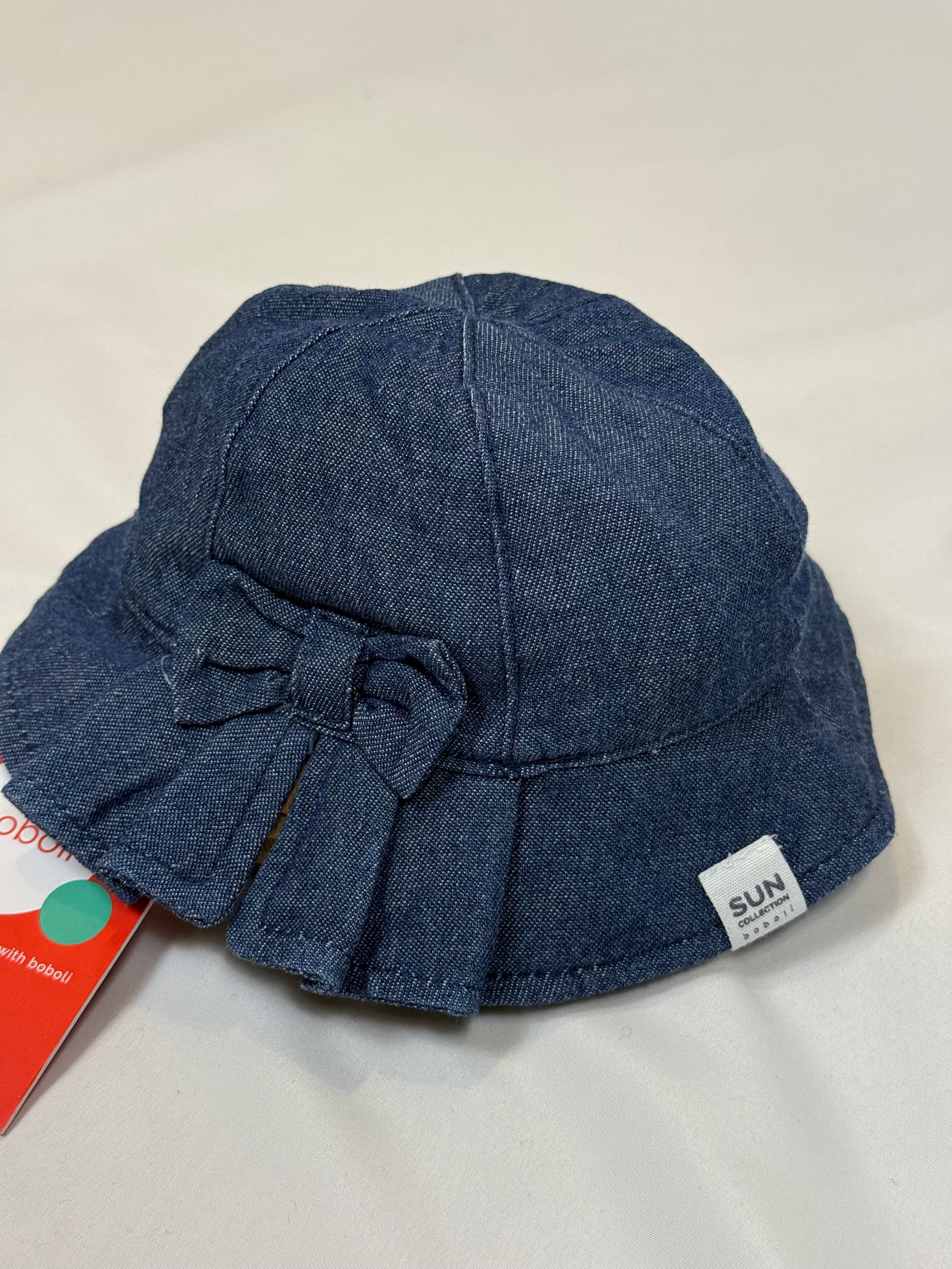 💙👒 Cappello Bambina Denim con Fiocco