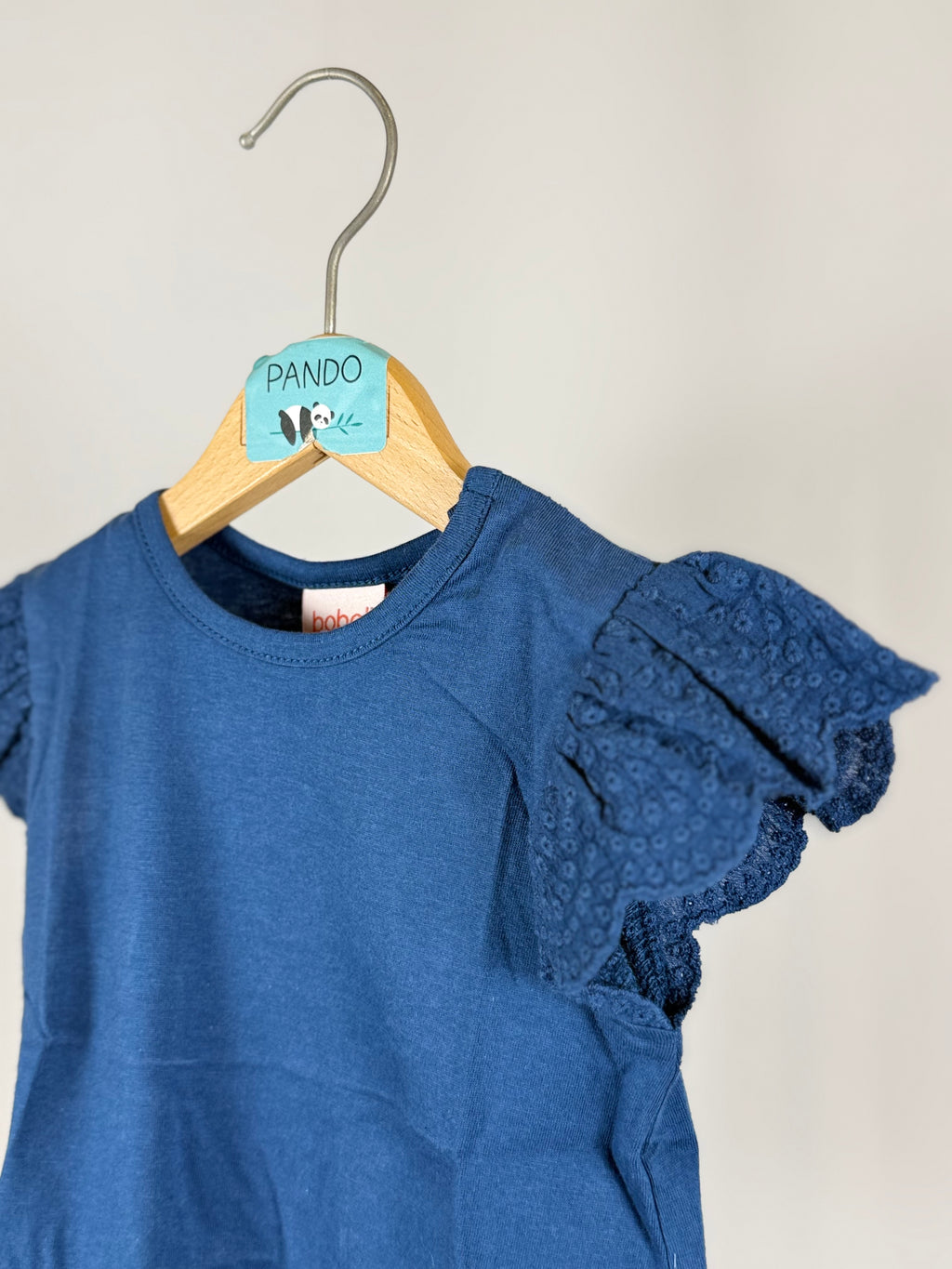 💙 T-shirt Blue Romantic con Volant Boboli