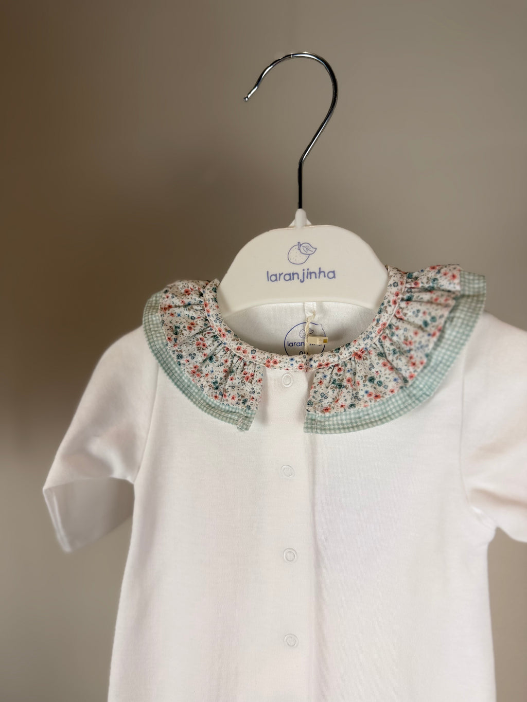 🌸 Tutina neonato con colletto floreale