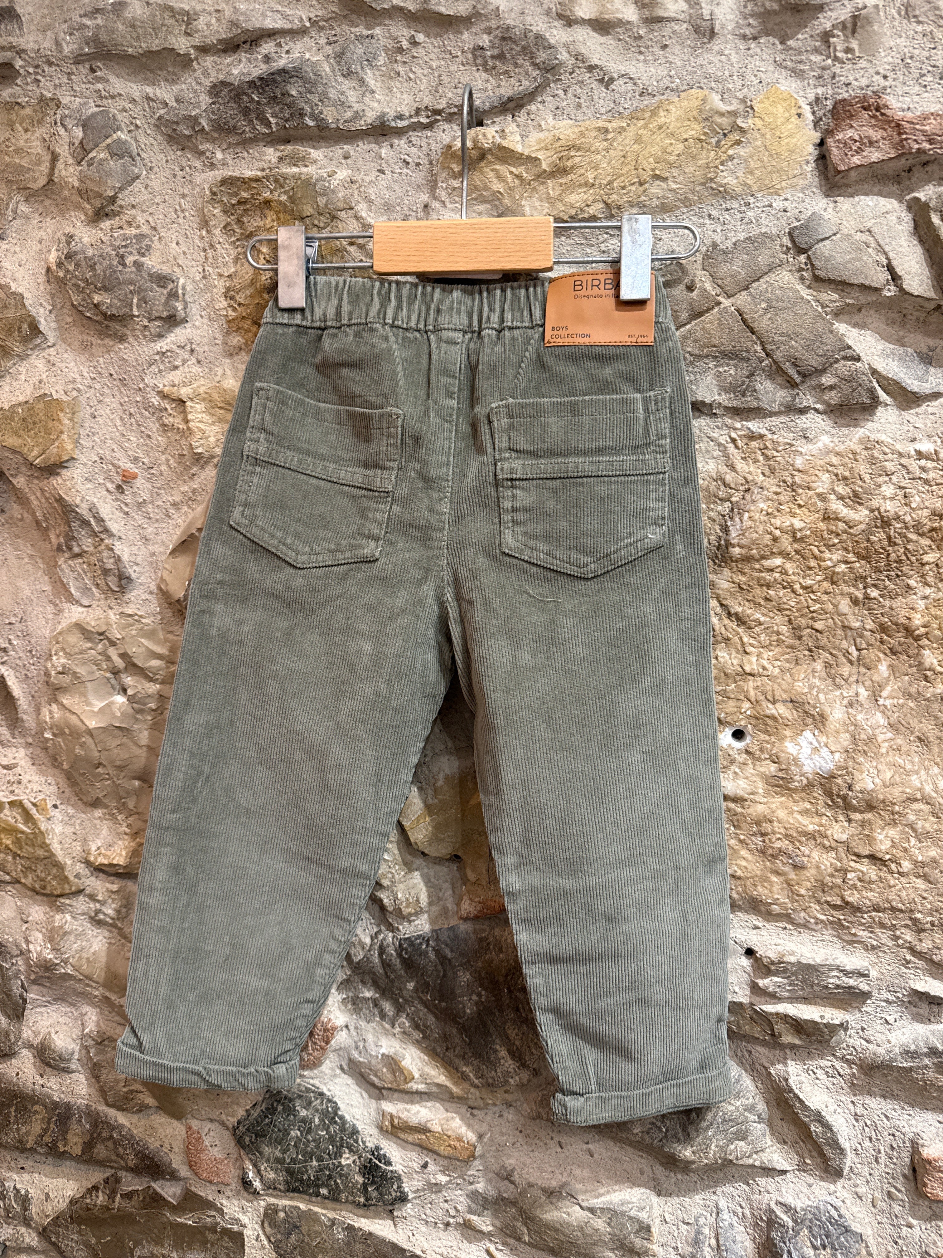 Pantalone in velluto verde