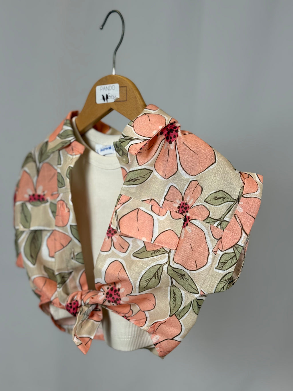 Blusa Bambina Mayoral Fantasia Floreale con Nodo