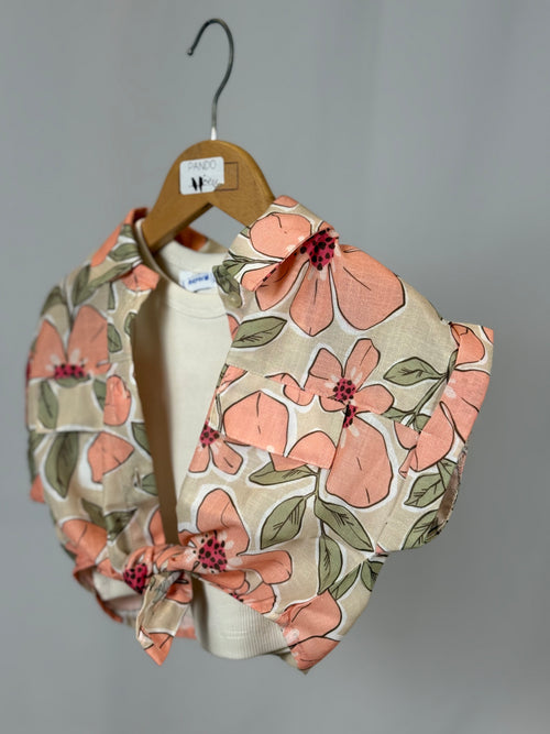 Blusa Bambina Mayoral Fantasia Floreale con Nodo