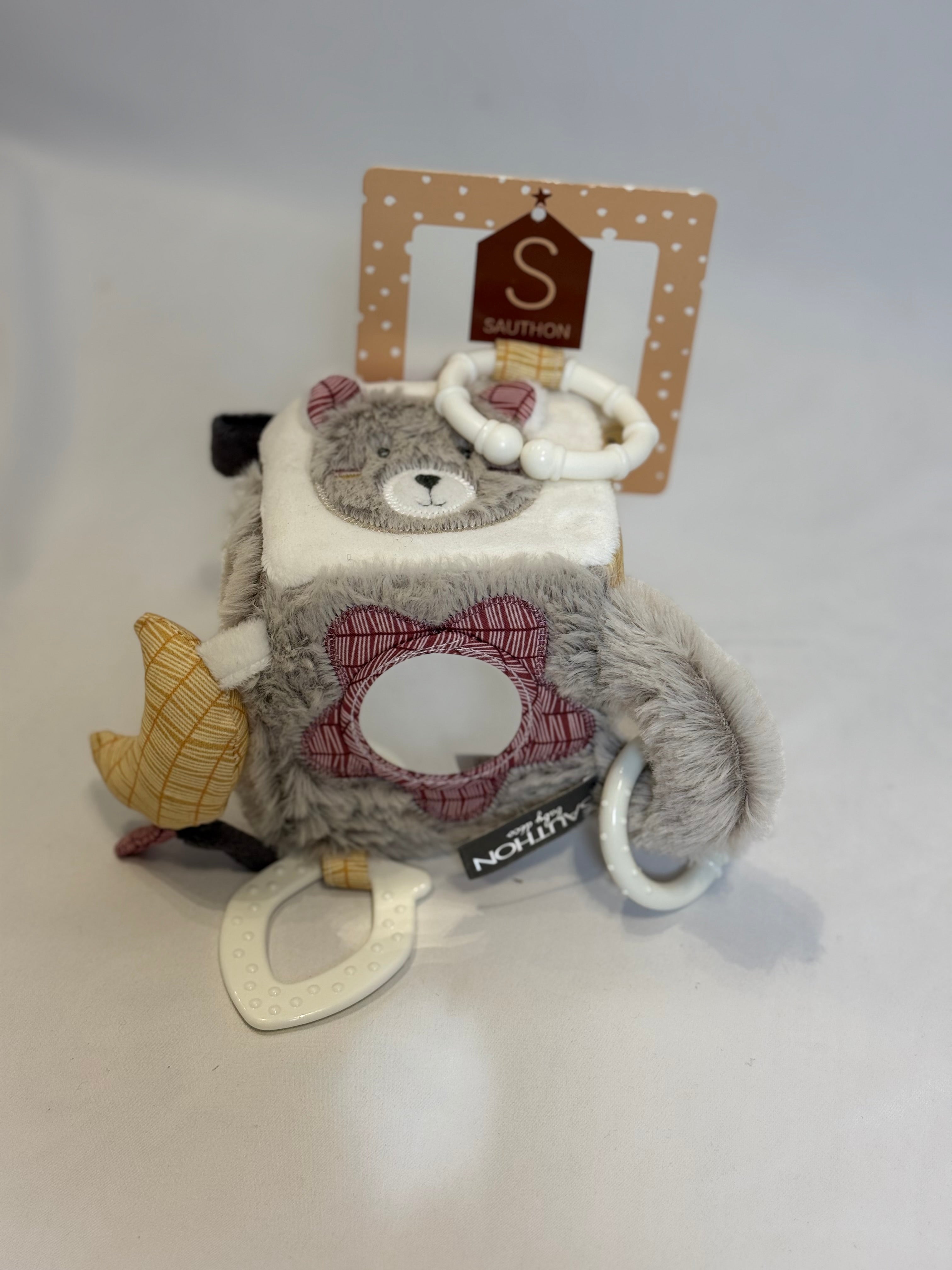 🧸✨ Cubo Sensoriale Orsetto con Massaggiagengive – Sauthon