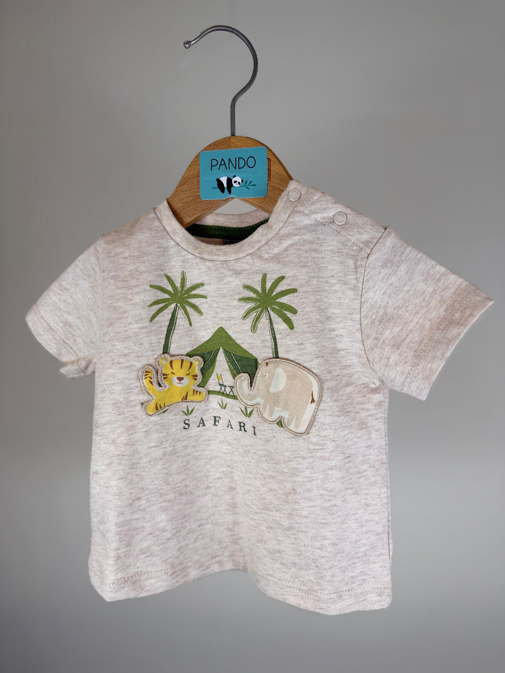 🌿 T-shirt neonato con tigrotto “Safari”