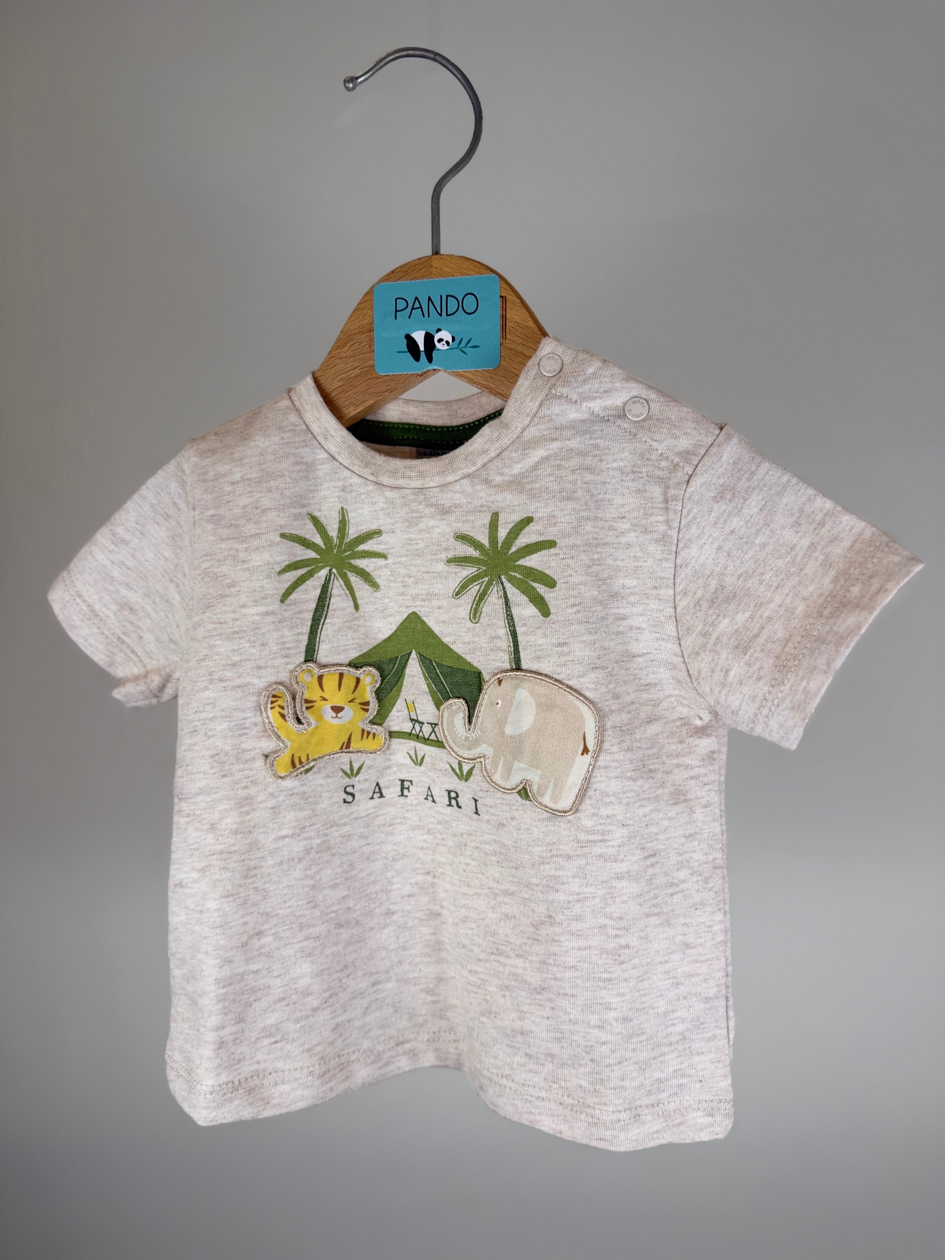 🌿 T-shirt neonato con tigrotto “Safari”
