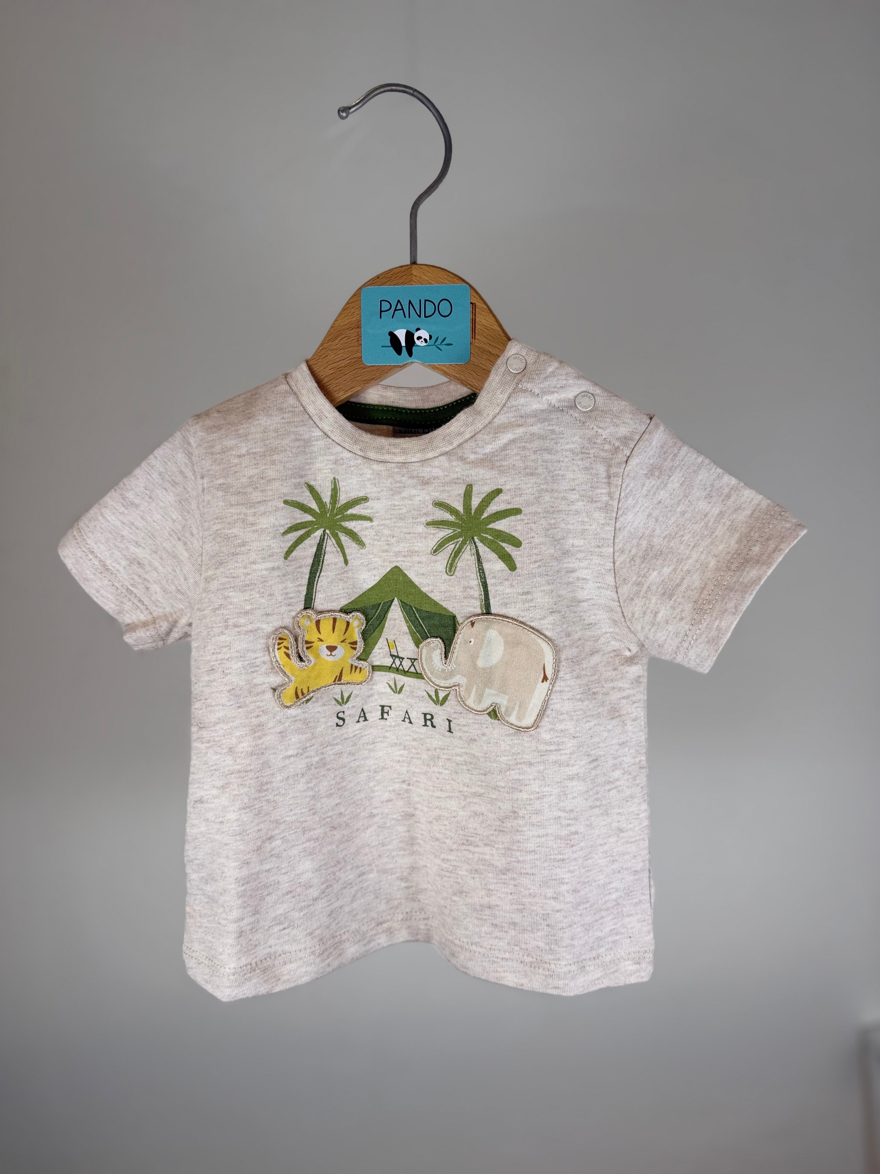 🌿 T-shirt neonato con tigrotto “Safari”