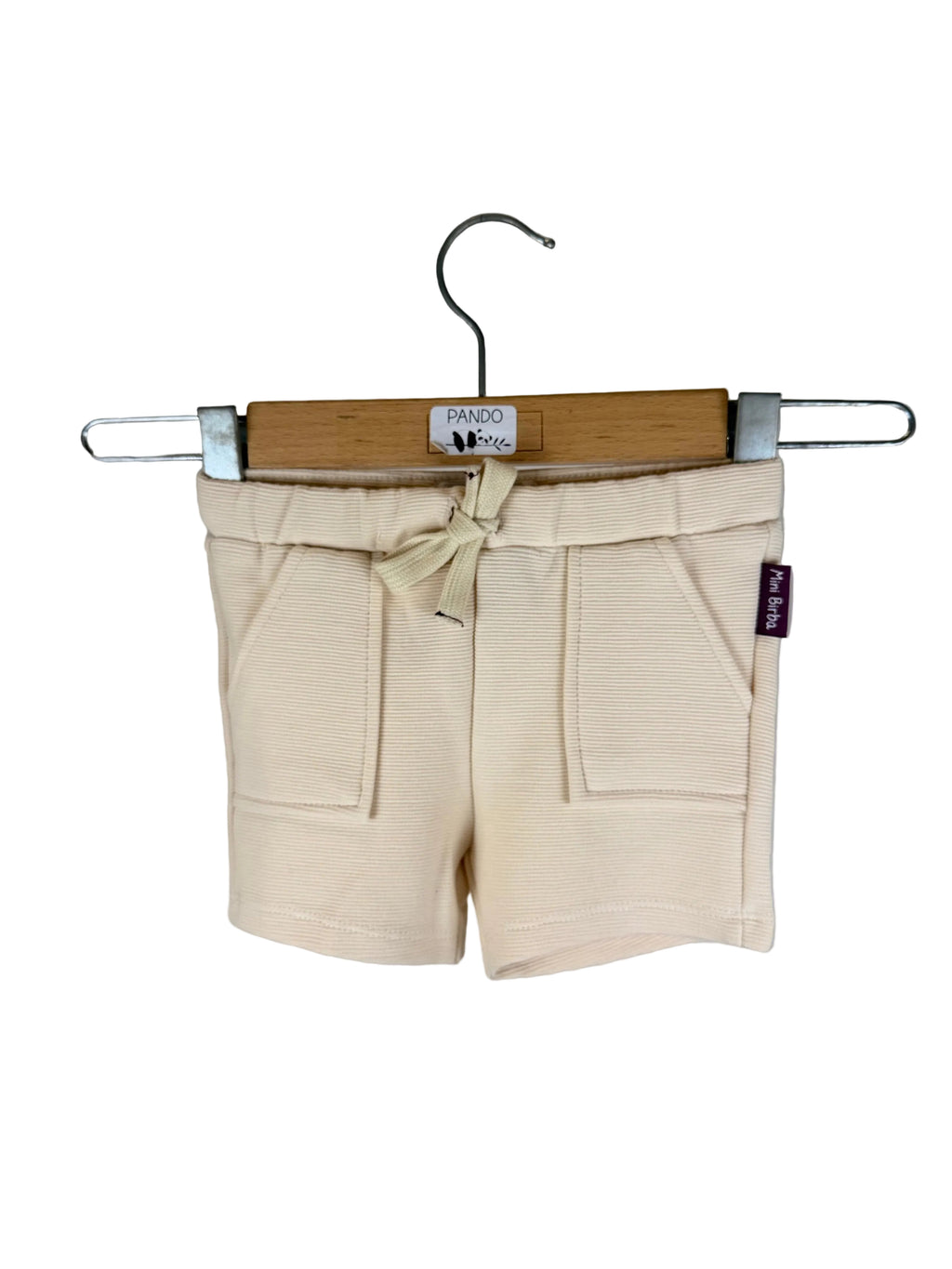 🤍 Pantaloncino neonato in maglia con tasche