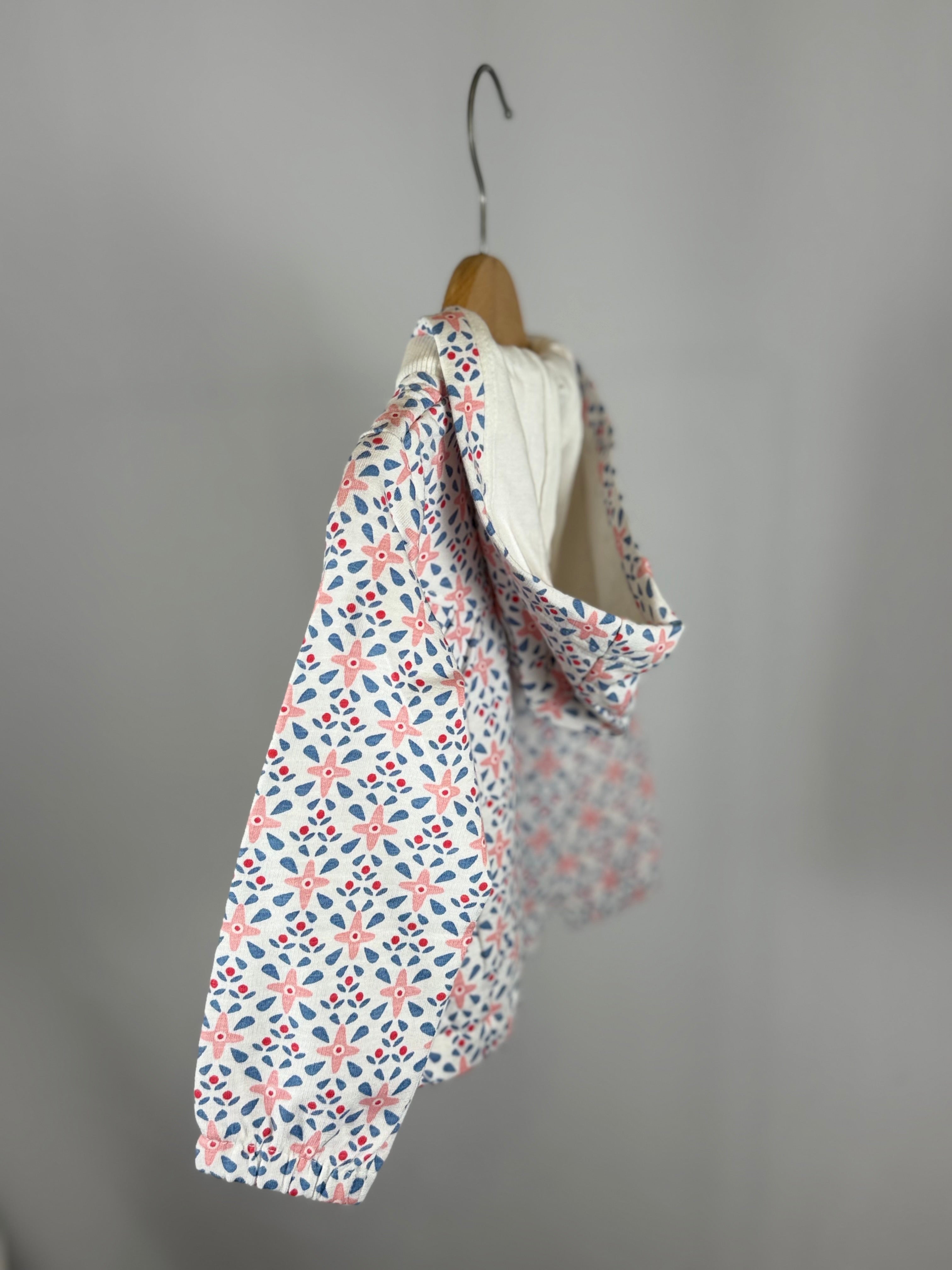 🌸 Felpa Floral Soft con Cappuccio Rimovibile Boboli