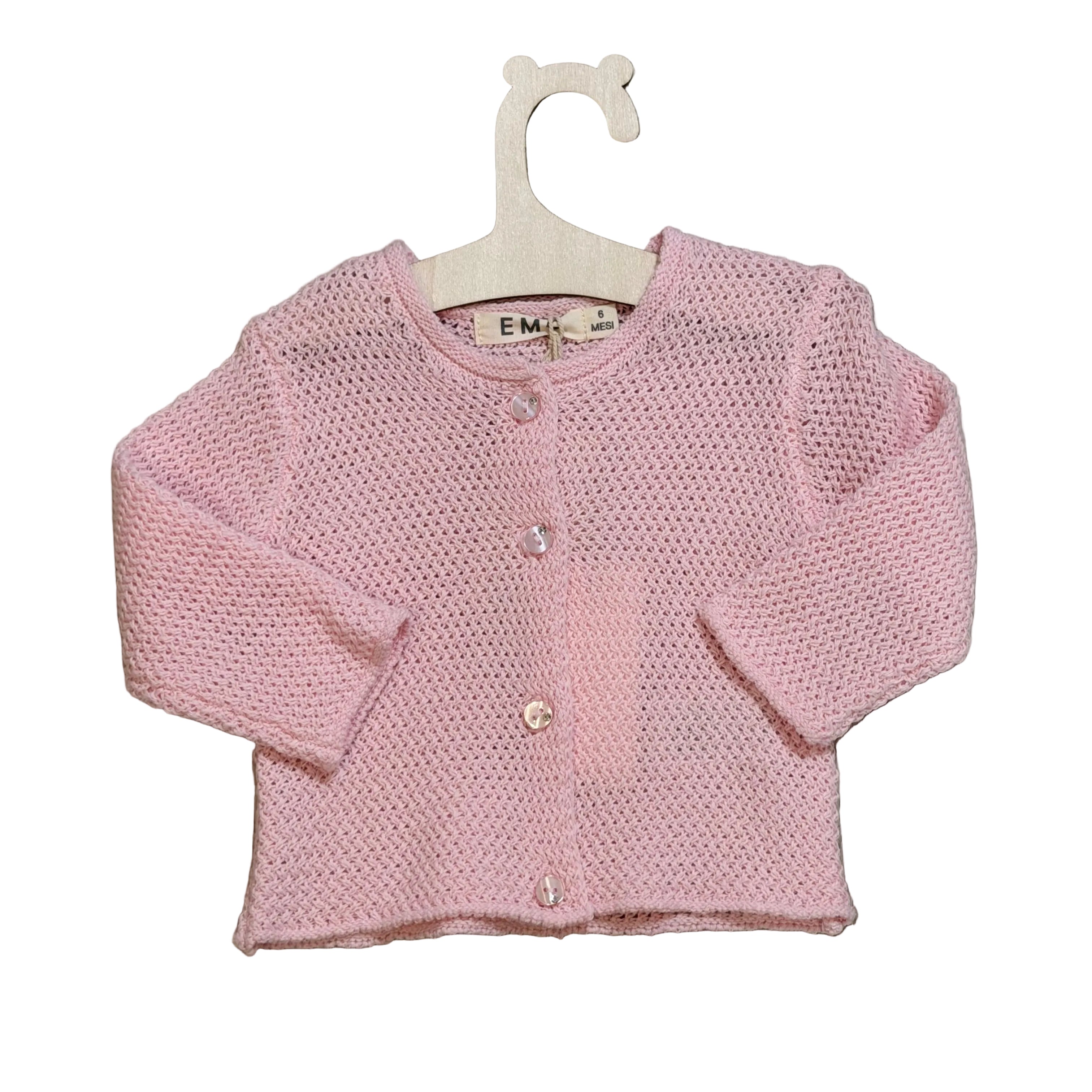Maglioncino neonata in maglia traforata