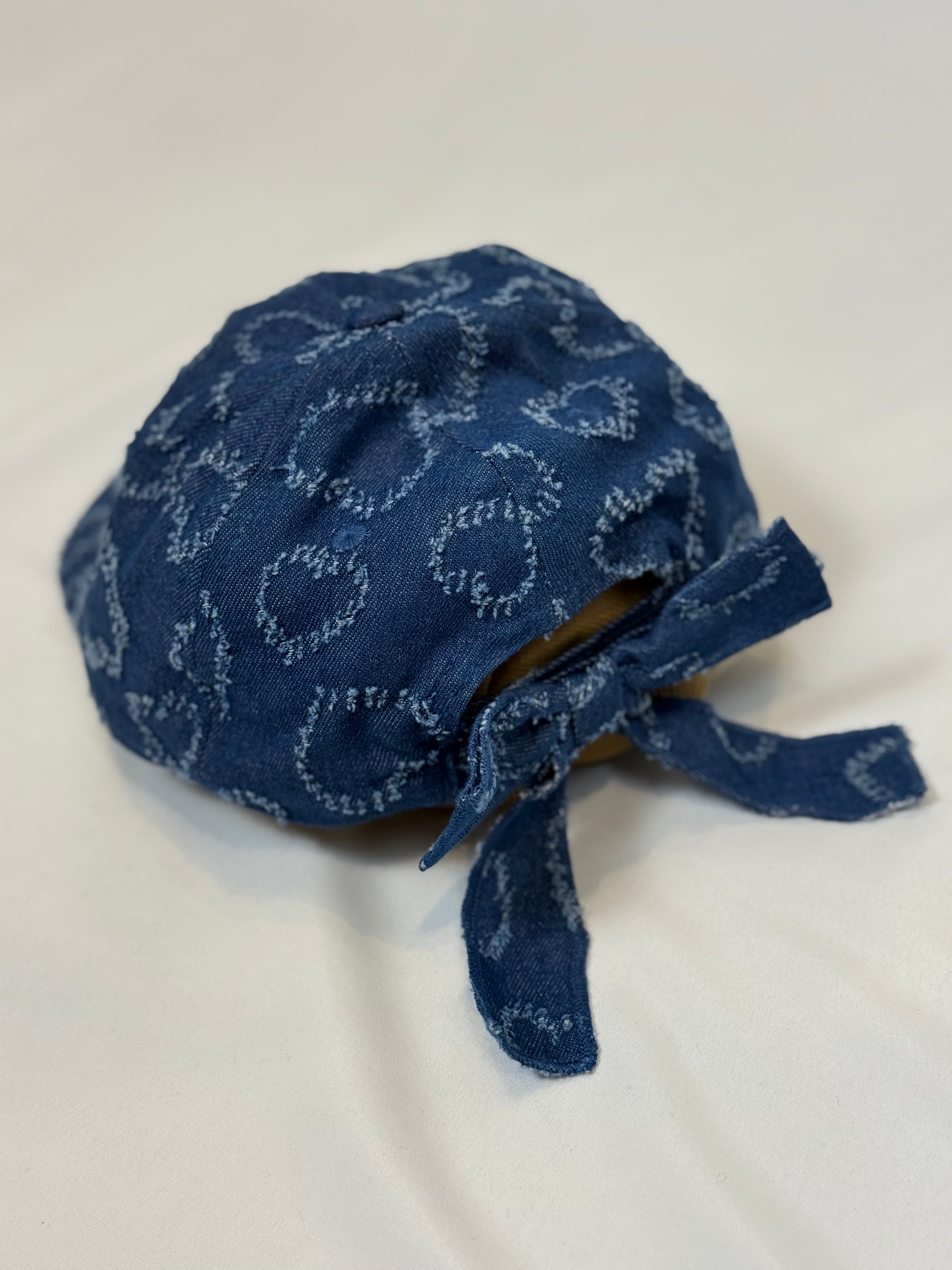 💙🧢 Cappellino Bambina Denim con Cuori